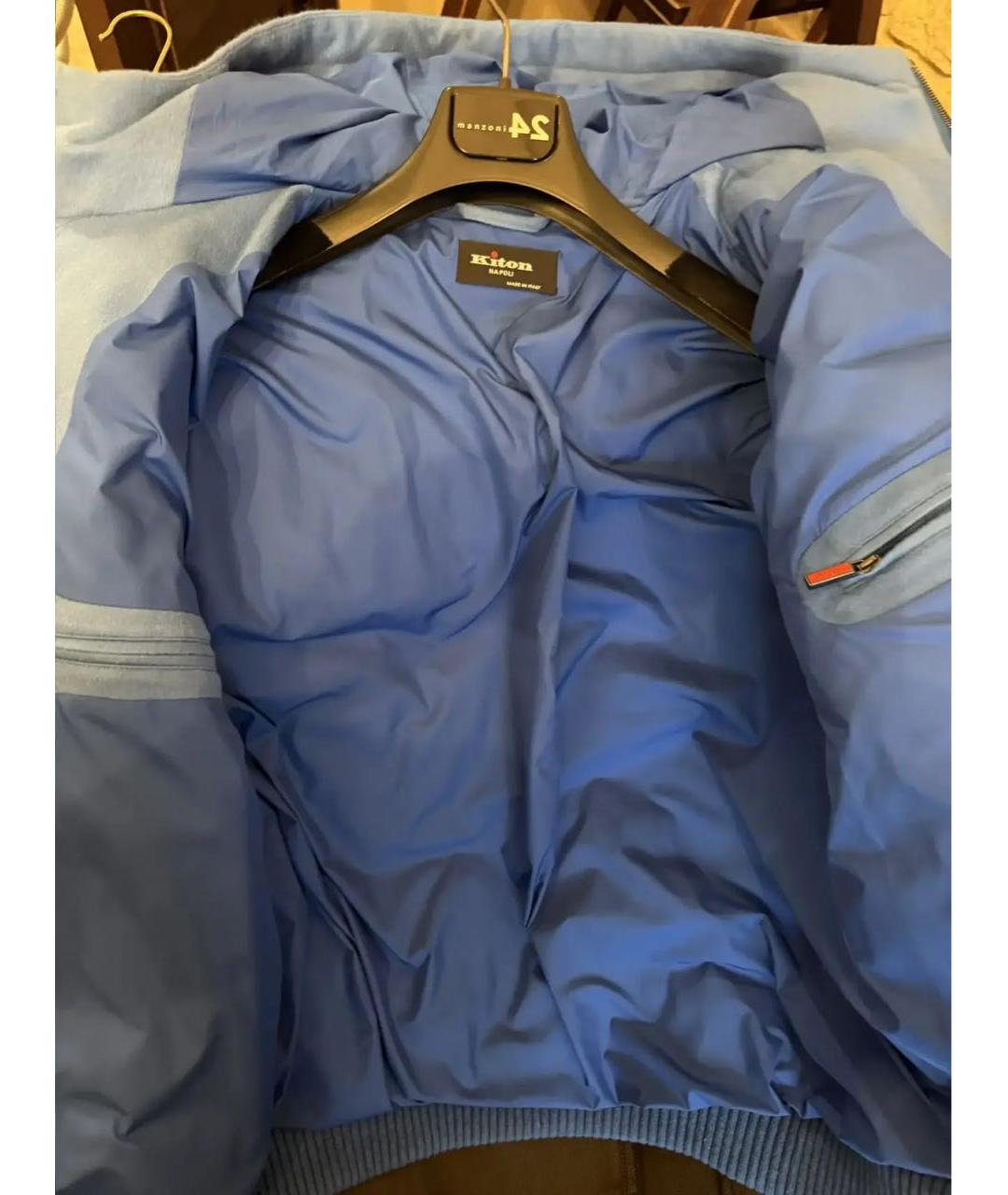 KITON Синяя кашемировая куртка, фото 3