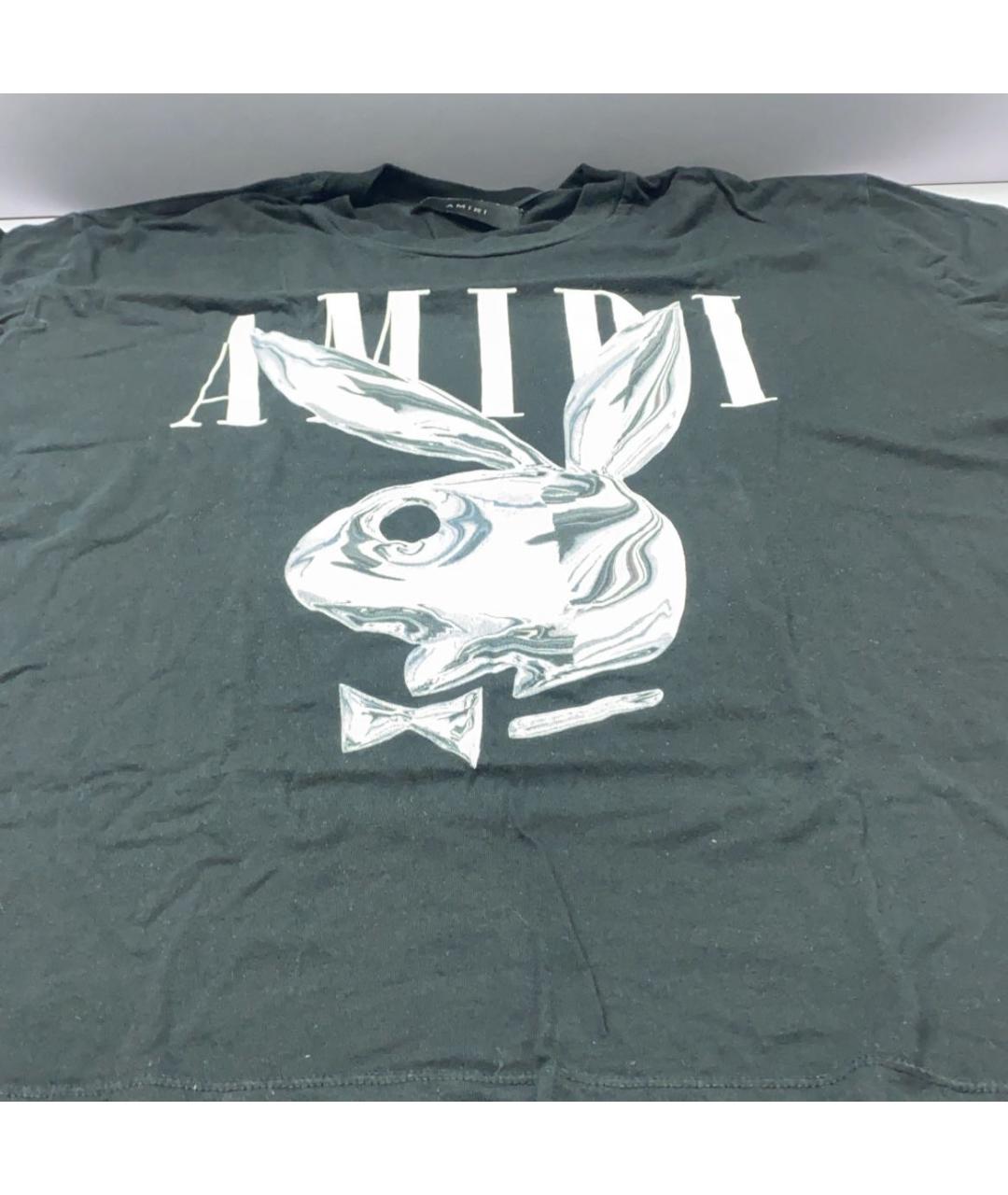 AMIRI Черная хлопковая футболка, фото 4