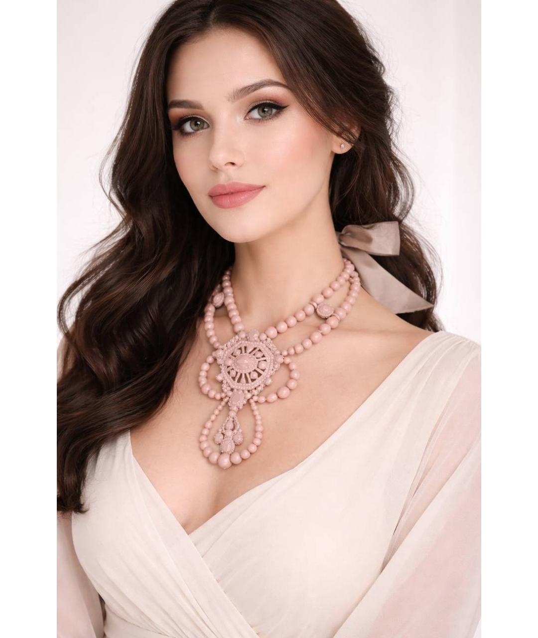 LANVIN Бежевое жемчужное колье, фото 8