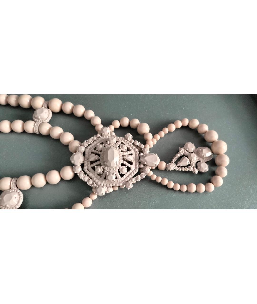 LANVIN Бежевое жемчужное колье, фото 7