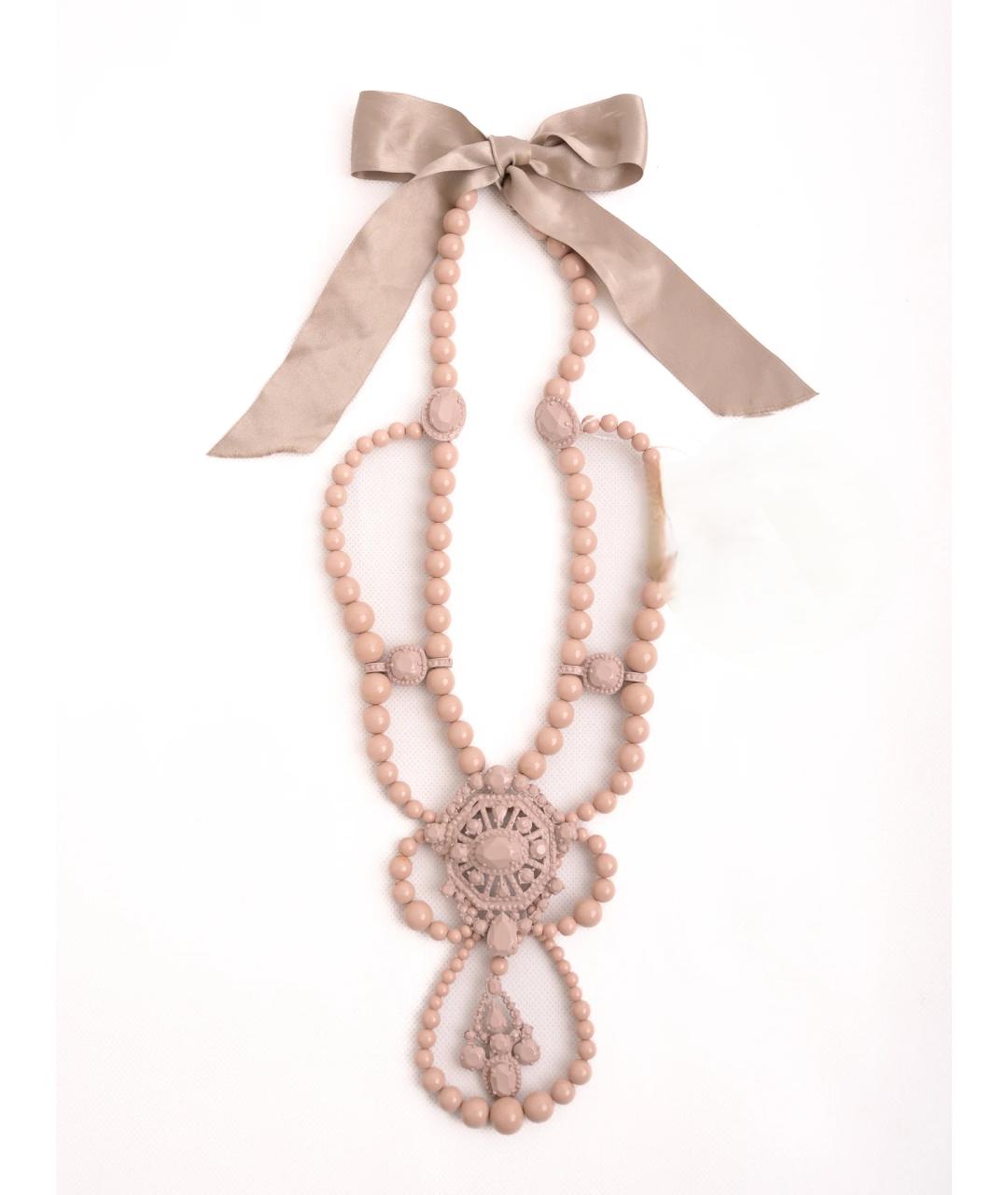 LANVIN Бежевое жемчужное колье, фото 1