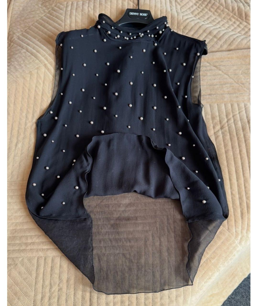 DOLCE&GABBANA Черная шелковая блузы, фото 3