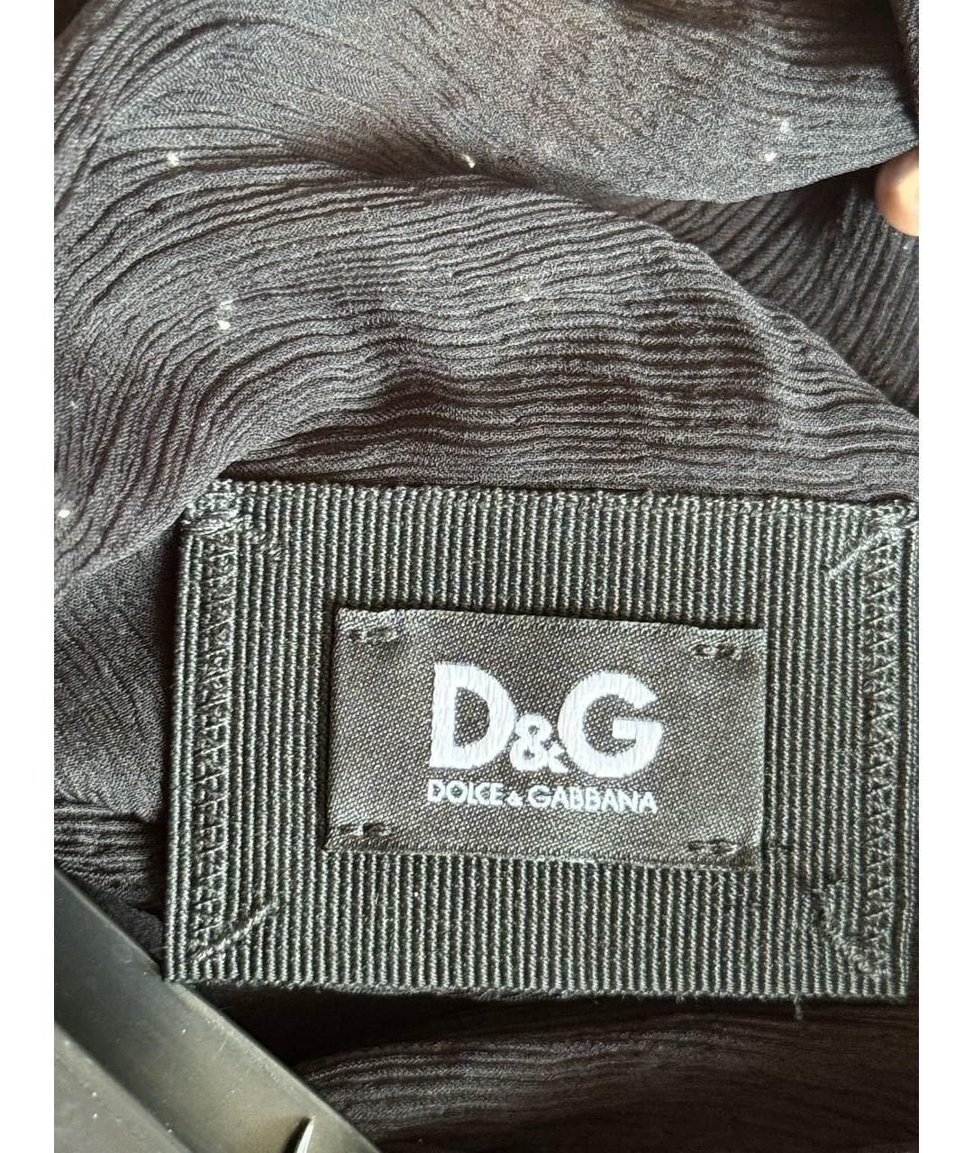 DOLCE&GABBANA Черная шелковая блузы, фото 4