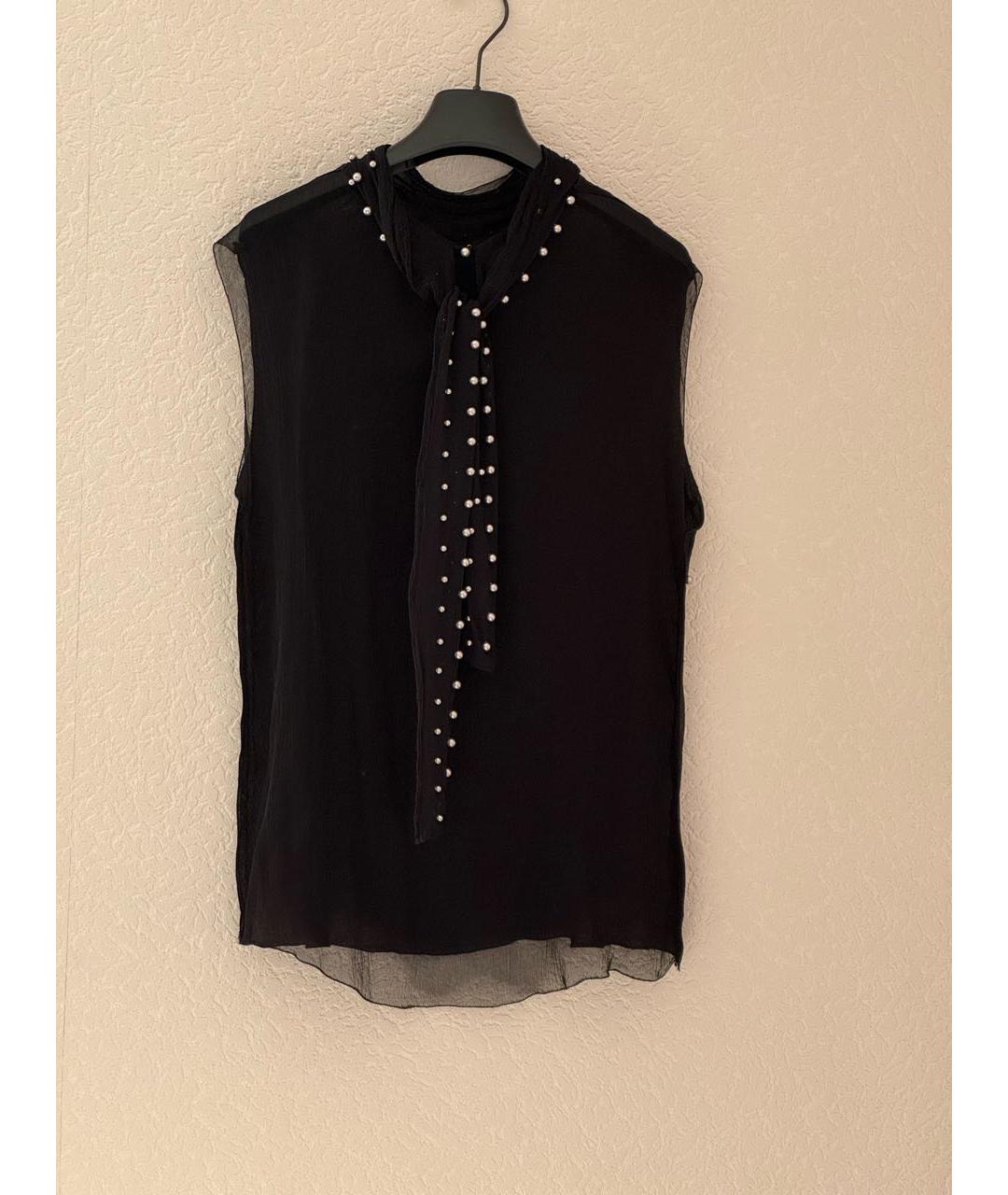 DOLCE&GABBANA Черная шелковая блузы, фото 2