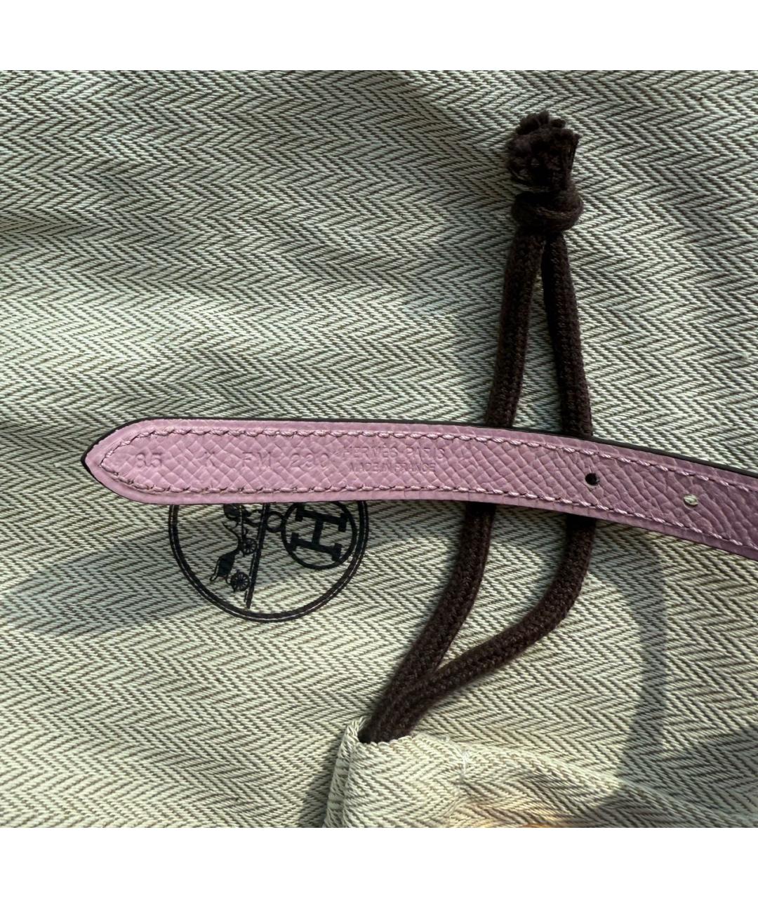 HERMES Розовый кожаный ремень, фото 3