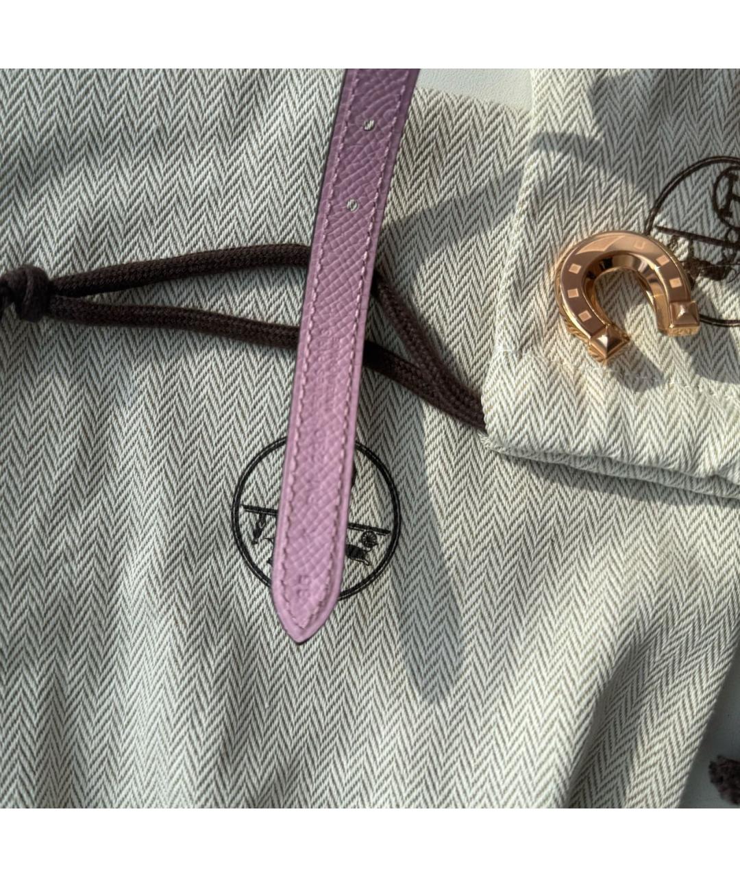 HERMES Розовый кожаный ремень, фото 4