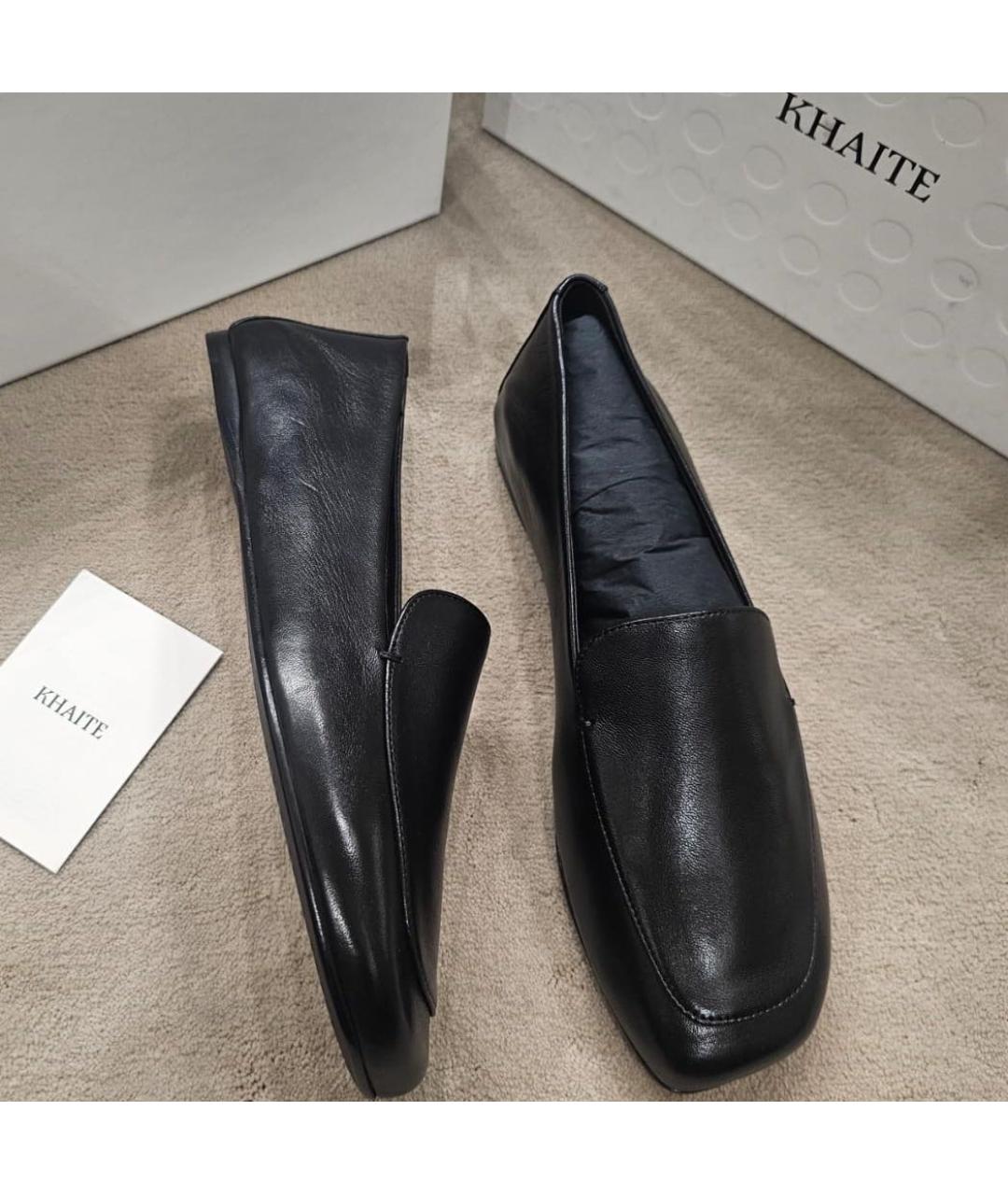 KHAITE Черные кожаные лоферы, фото 4