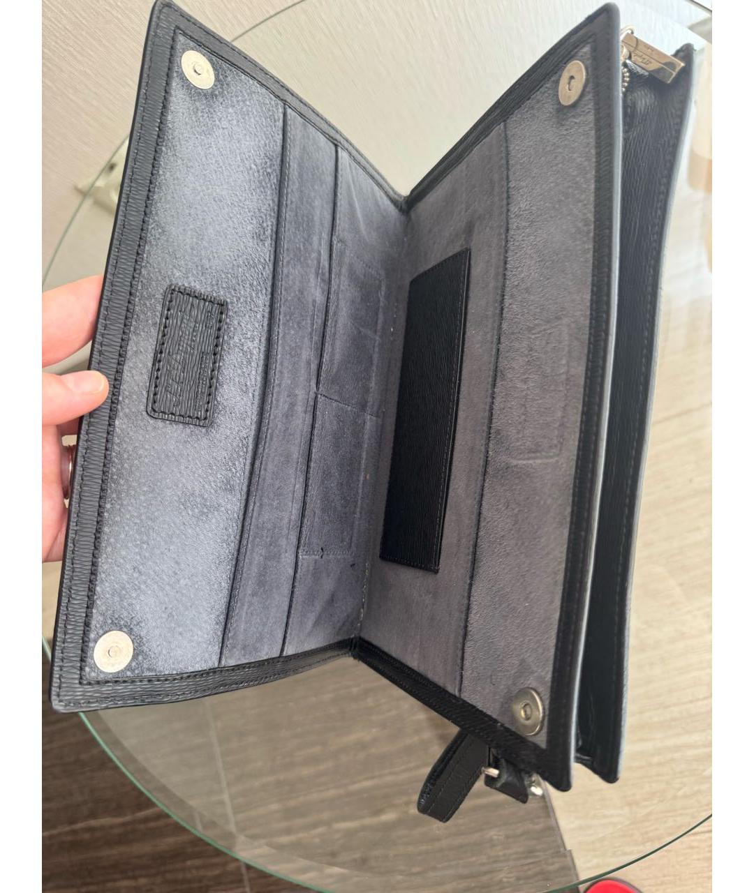 DUPONT Черная кожаная барсетка, фото 4