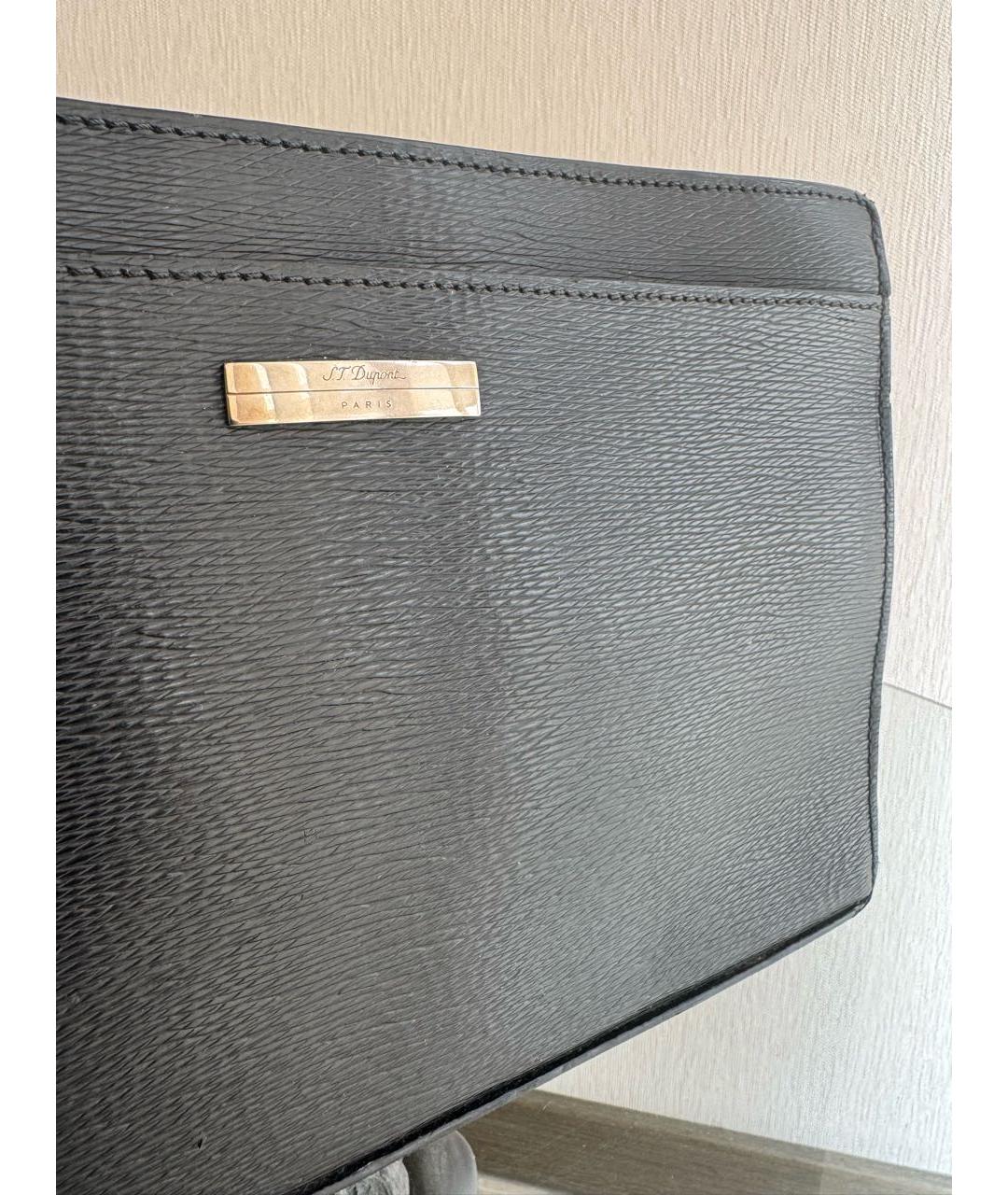 DUPONT Черная кожаная барсетка, фото 6