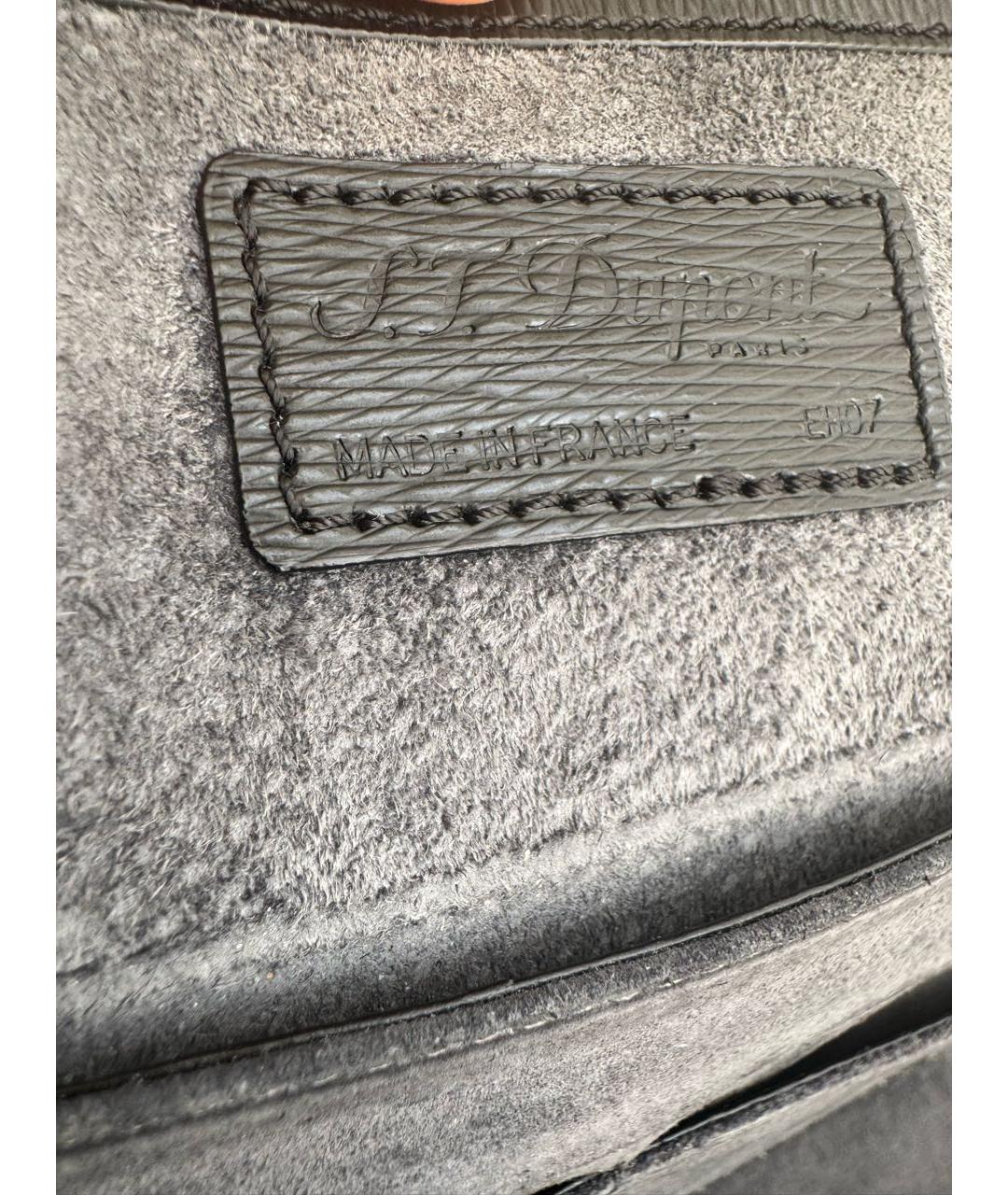 DUPONT Черная кожаная барсетка, фото 5