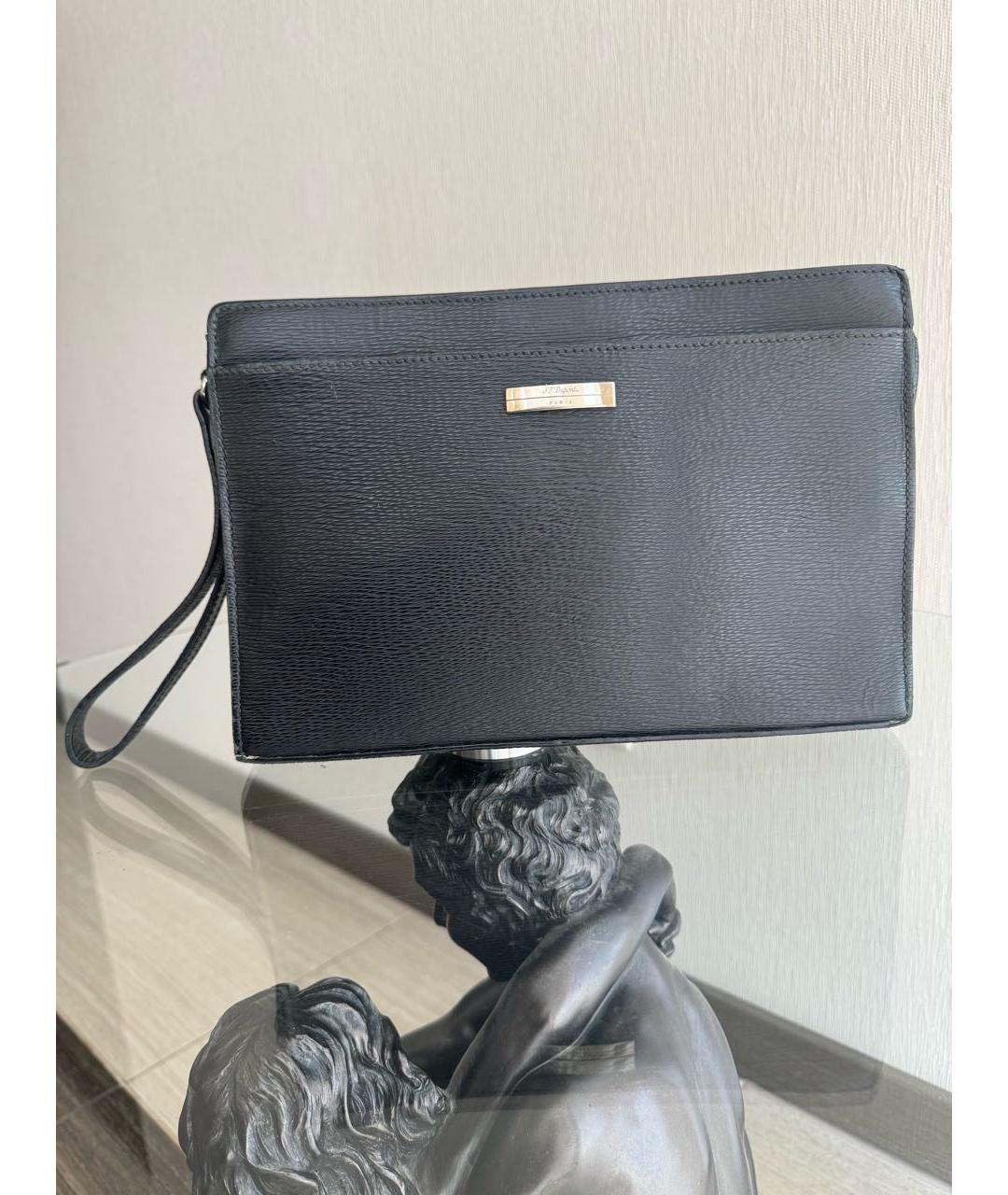 DUPONT Черная кожаная барсетка, фото 7