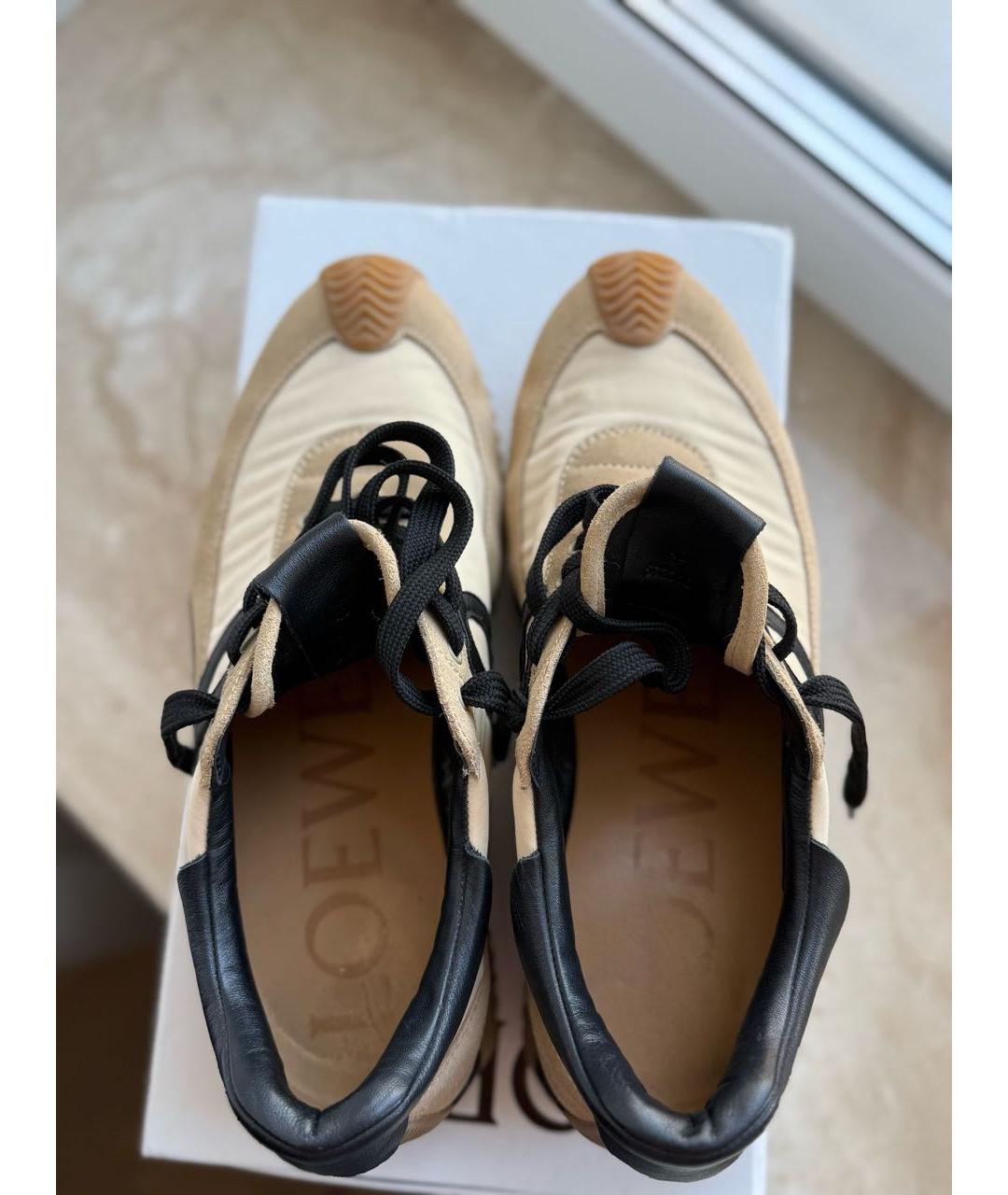 LOEWE Бежевые кроссовки, фото 3