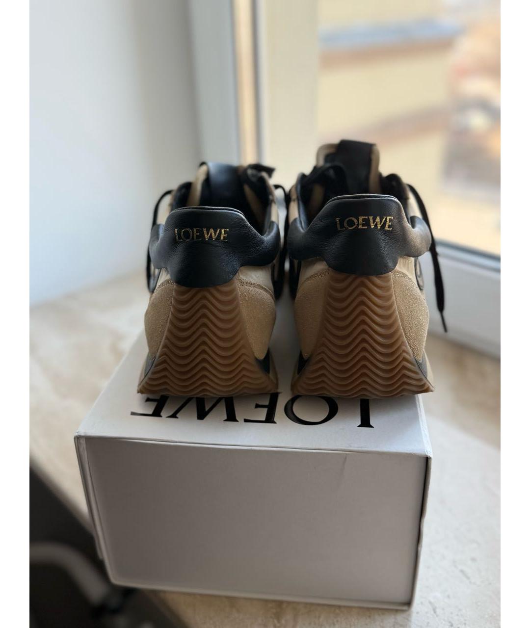 LOEWE Бежевые кроссовки, фото 4