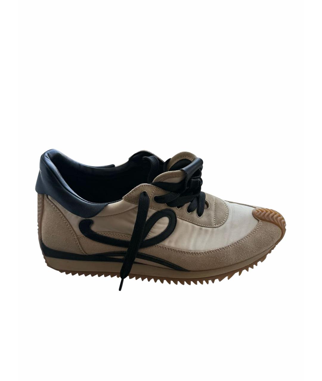 LOEWE Бежевые кроссовки, фото 1