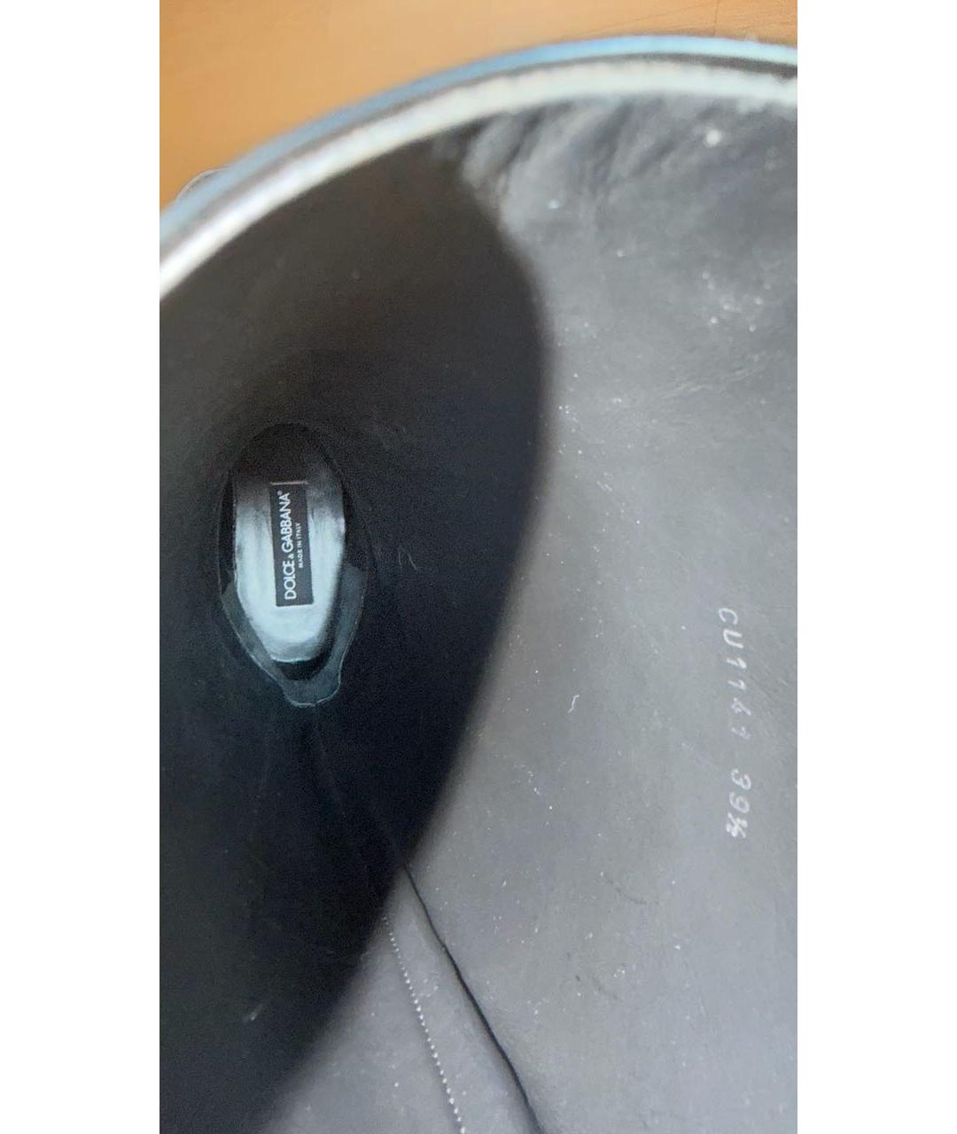 DOLCE&GABBANA Черные сапоги из лакированной кожи, фото 7