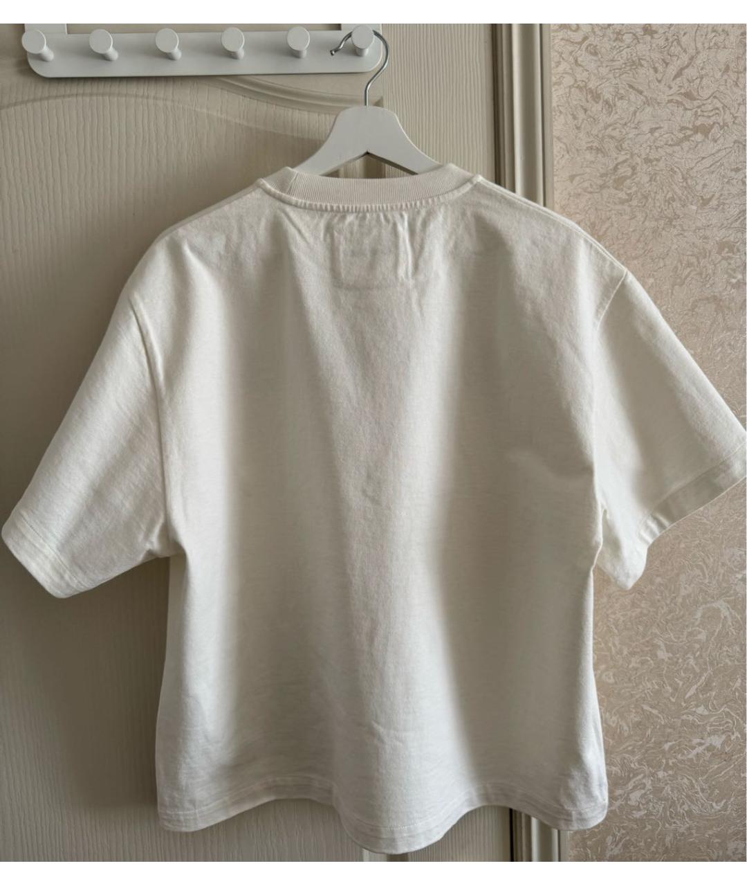 JIL SANDER Белая хлопковая футболка, фото 2