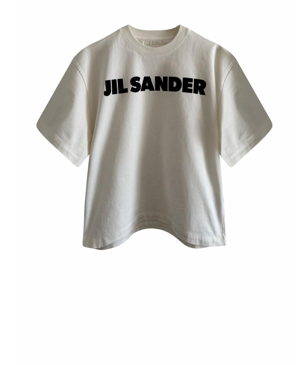 JIL SANDER Белая хлопковая футболка, фото 1