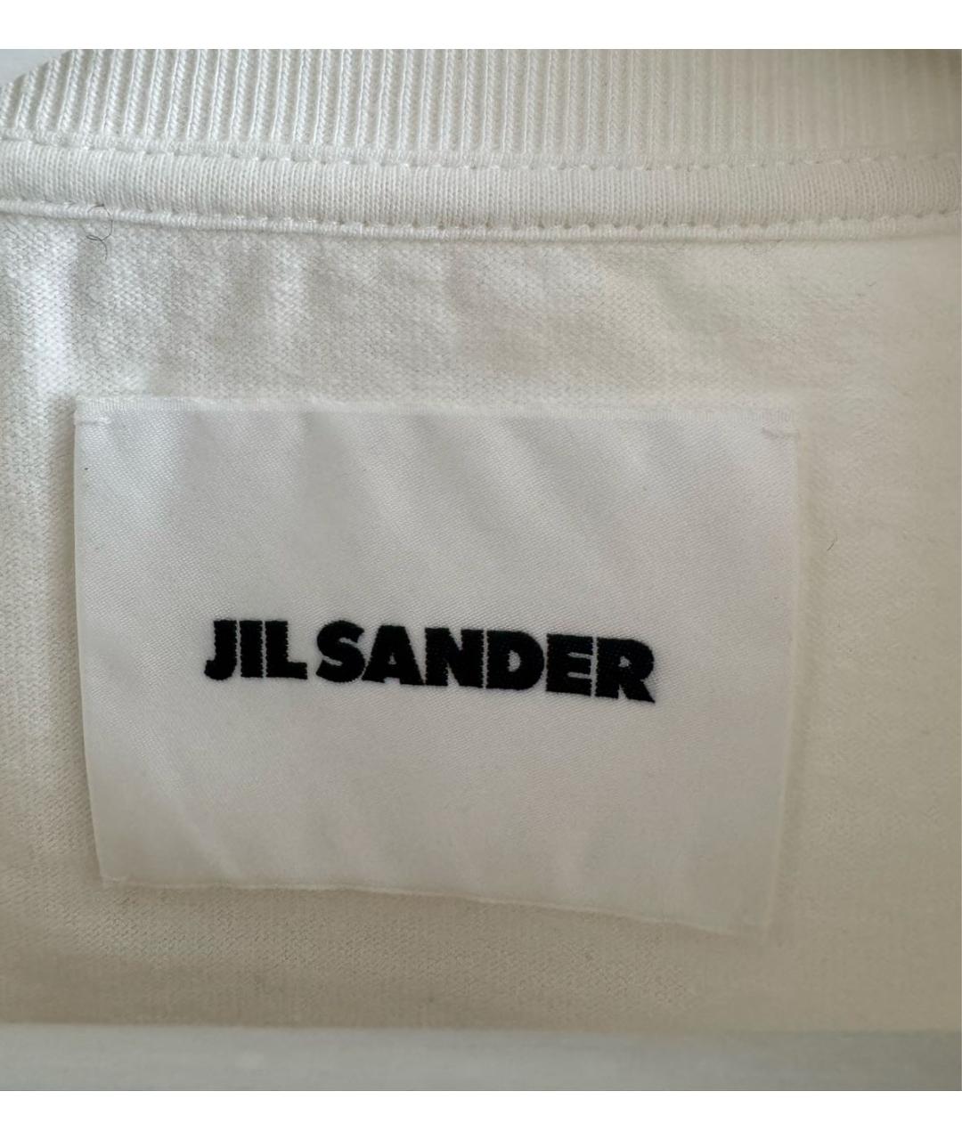 JIL SANDER Белая хлопковая футболка, фото 4