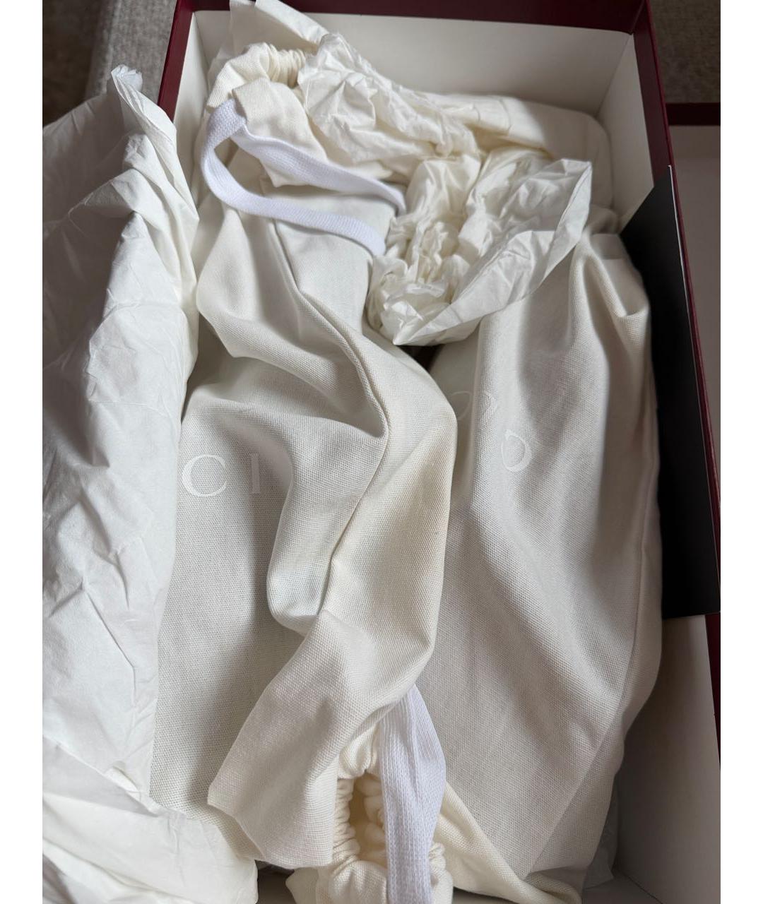 GUCCI Коричневые текстильные мокасины, фото 6