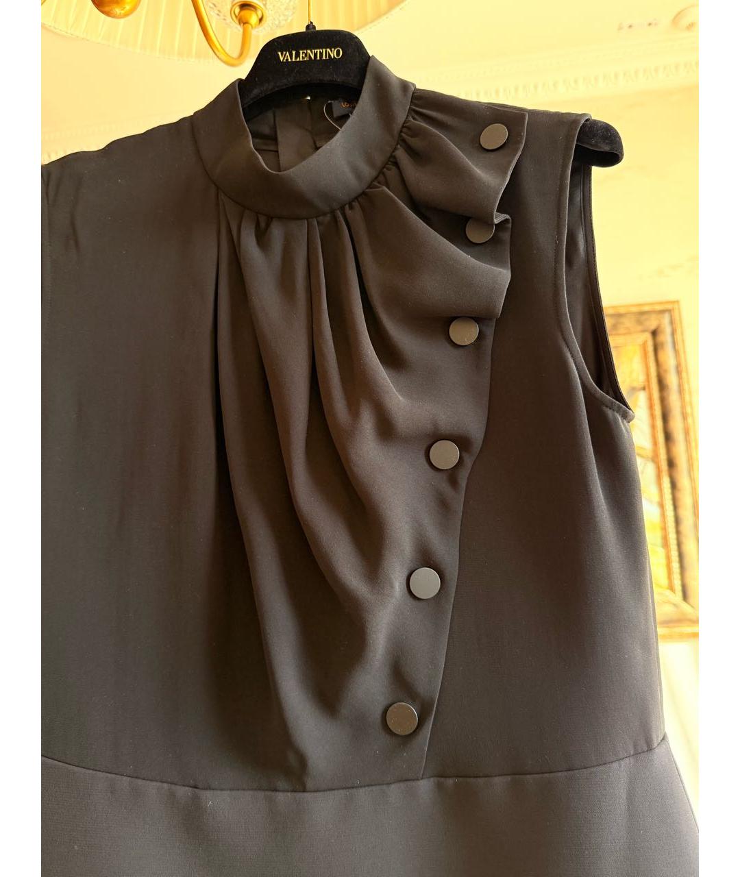 LOUIS VUITTON Черное шелковое повседневное платье, фото 3