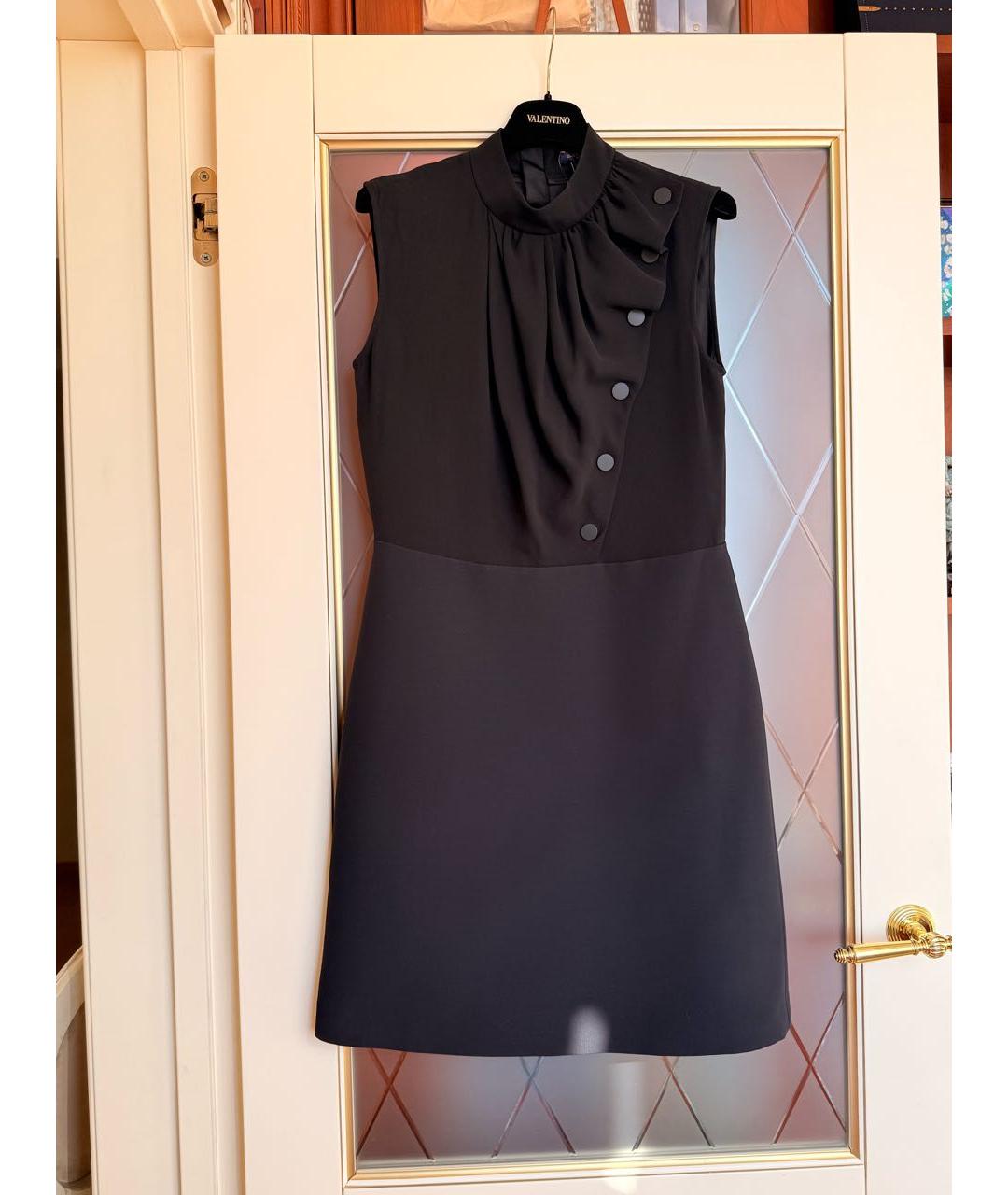 LOUIS VUITTON Черное шелковое повседневное платье, фото 9