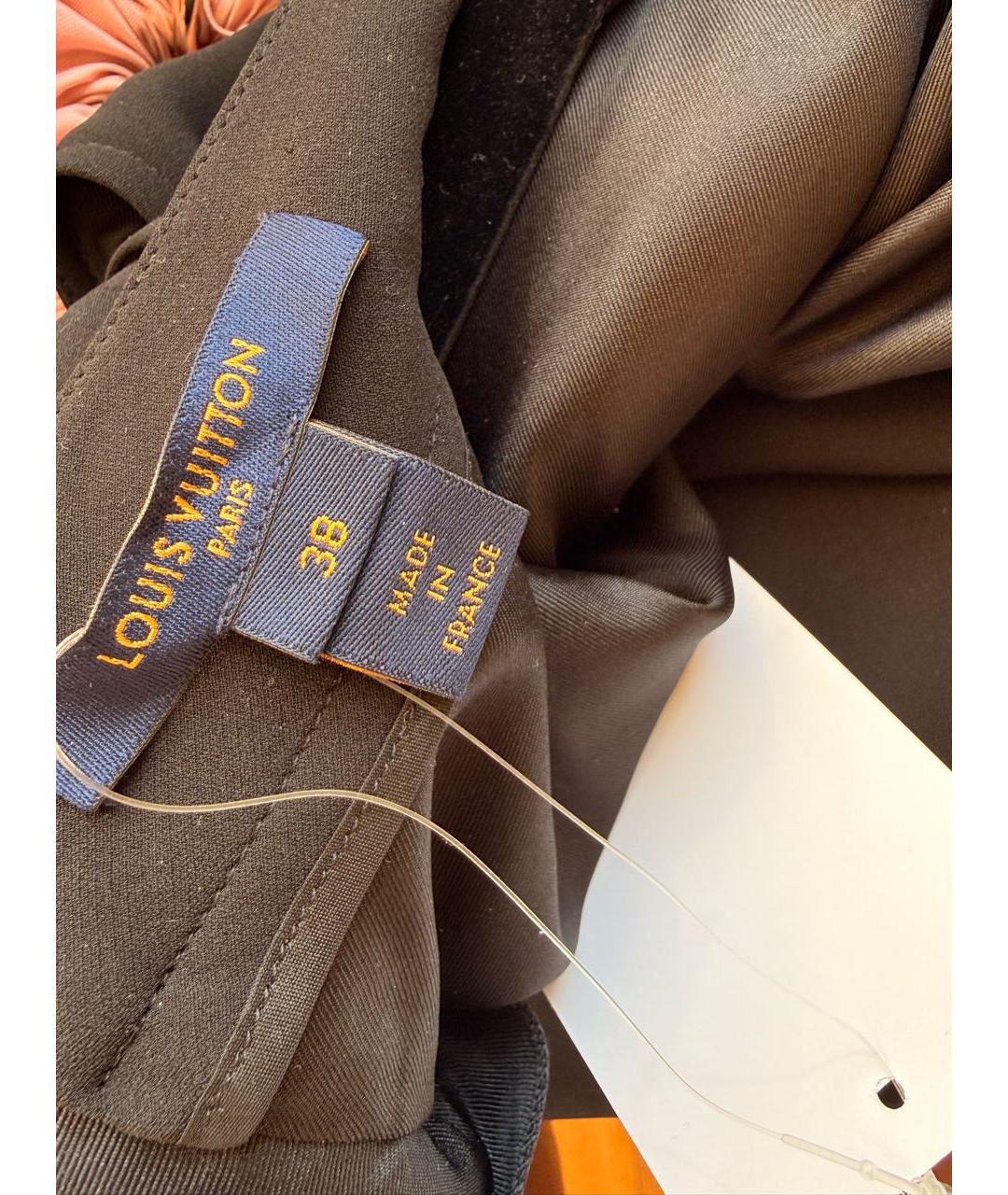 LOUIS VUITTON Черное шелковое повседневное платье, фото 5