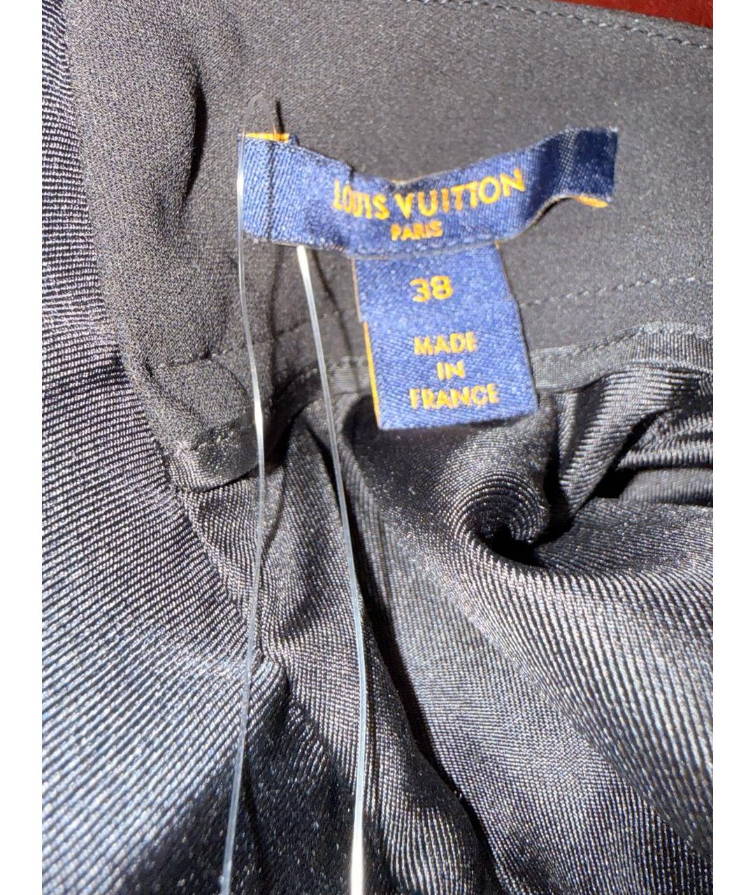 LOUIS VUITTON Черное шелковое повседневное платье, фото 4