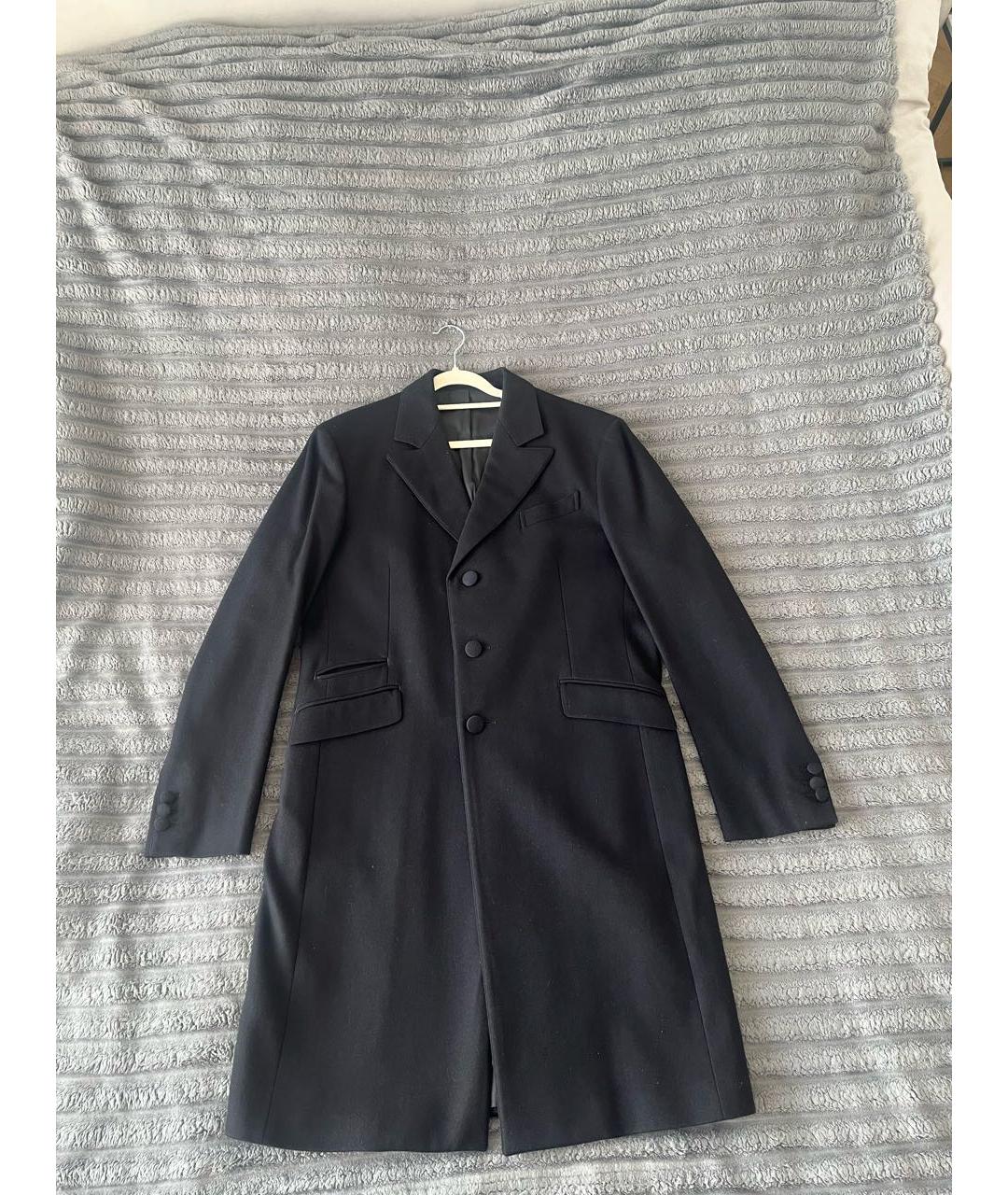 PRADA Черное шерстяное пальто, фото 8