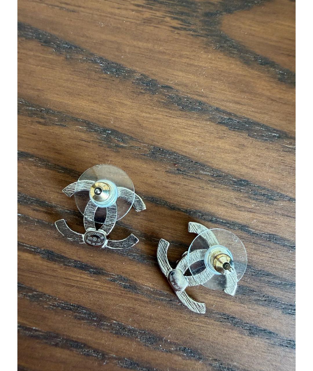 CHANEL Серебряные серьги, фото 2