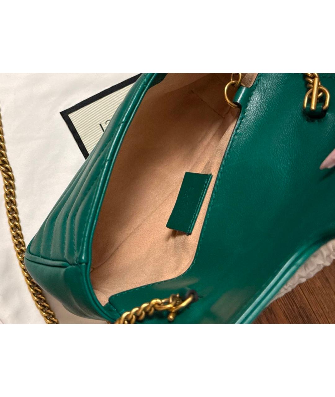 GUCCI Зеленая кожаная сумка через плечо, фото 6