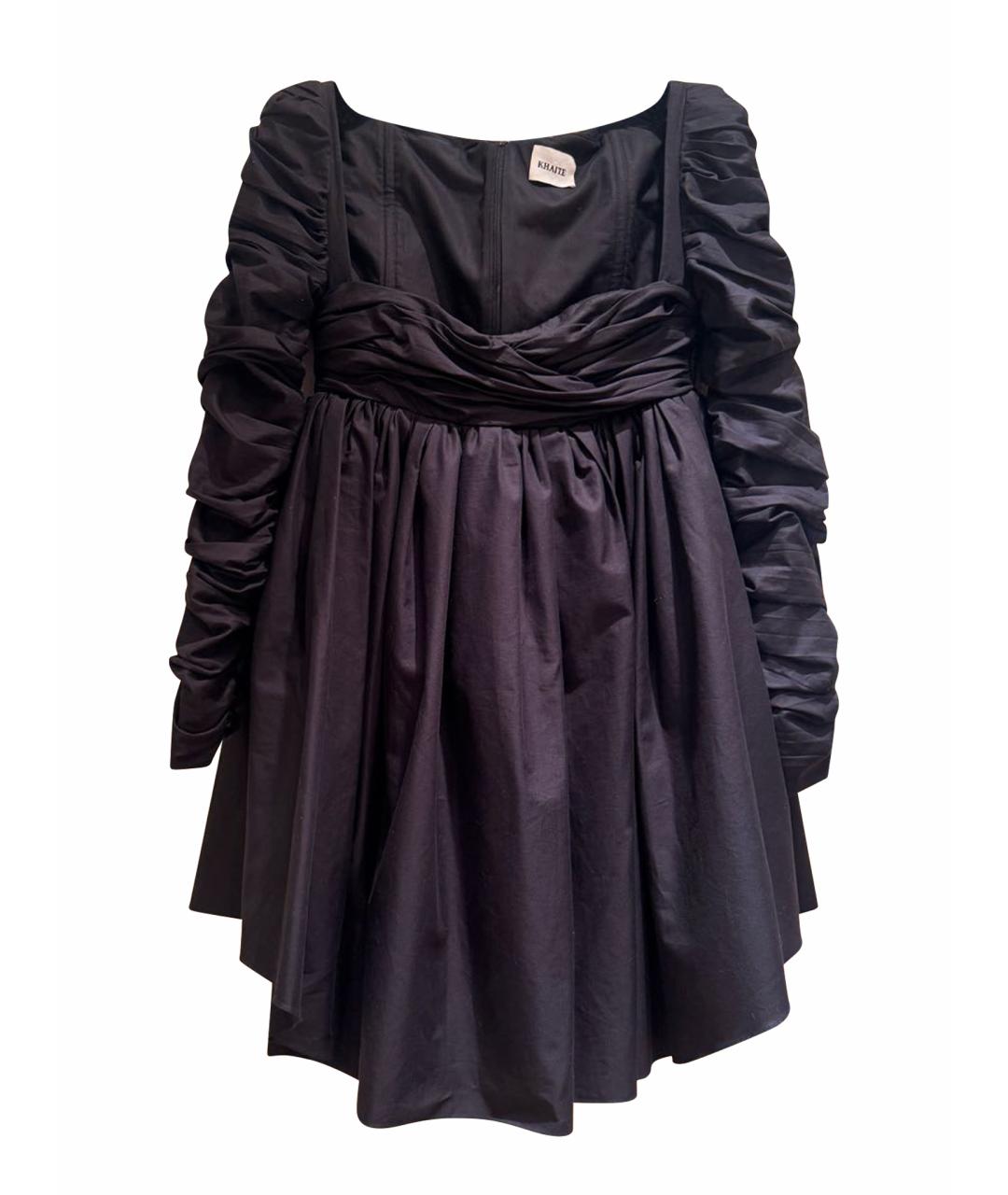KHAITE Черное хлопковое повседневное платье, фото 1