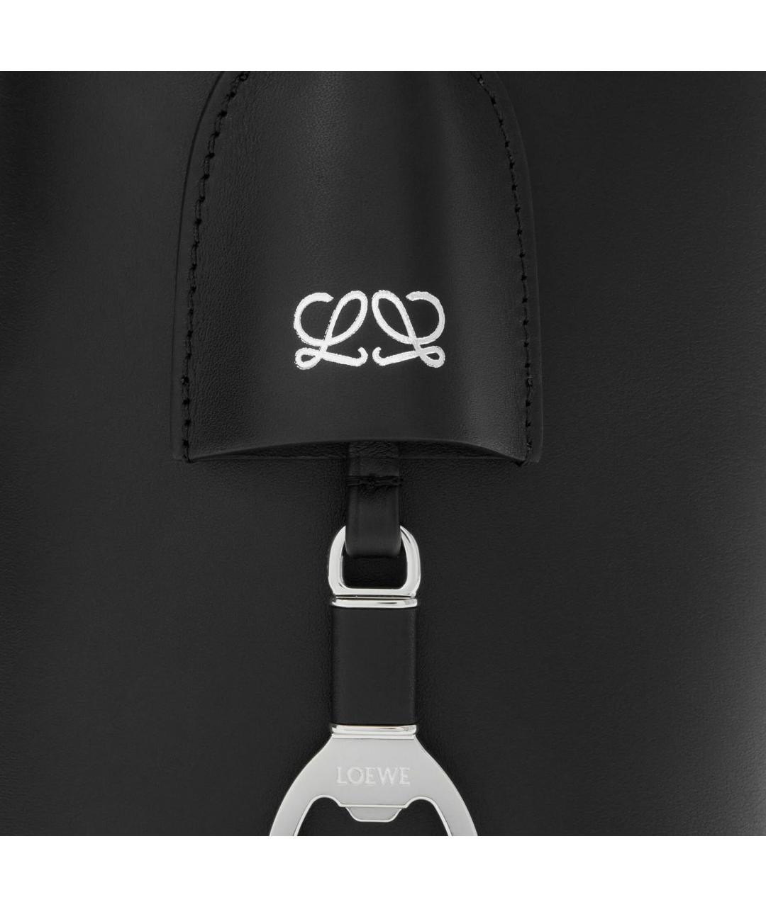 LOEWE Черная кожаная сумка тоут, фото 4