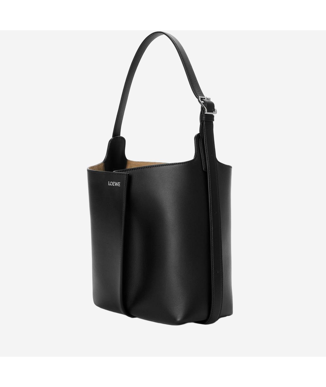LOEWE Черная кожаная сумка тоут, фото 2