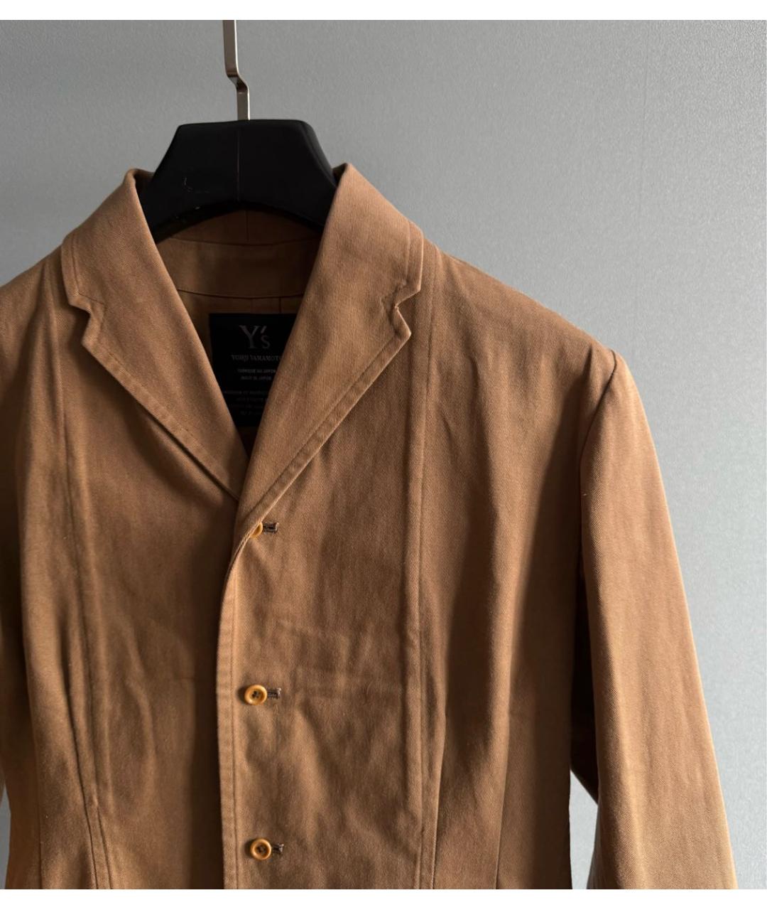 YOHJI YAMAMOTO Горчичный хлопковый жакет/пиджак, фото 5