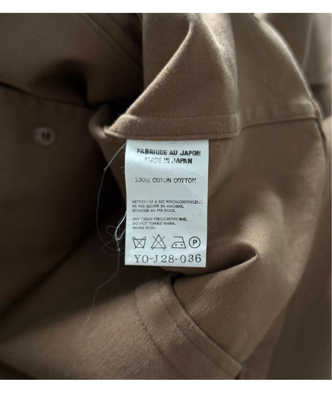 YOHJI YAMAMOTO Горчичный хлопковый жакет/пиджак, фото 4