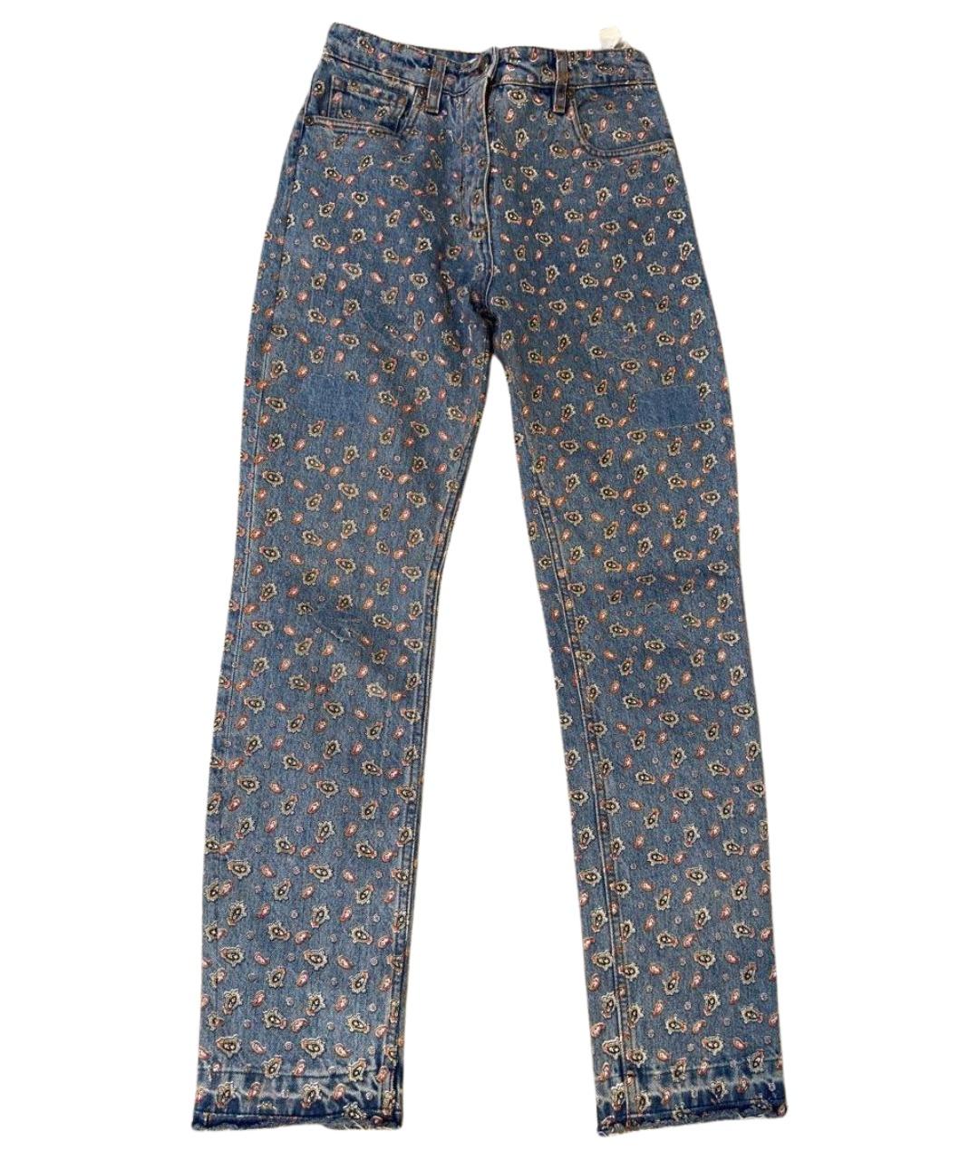 ETRO Синие хлопковые прямые джинсы, фото 1