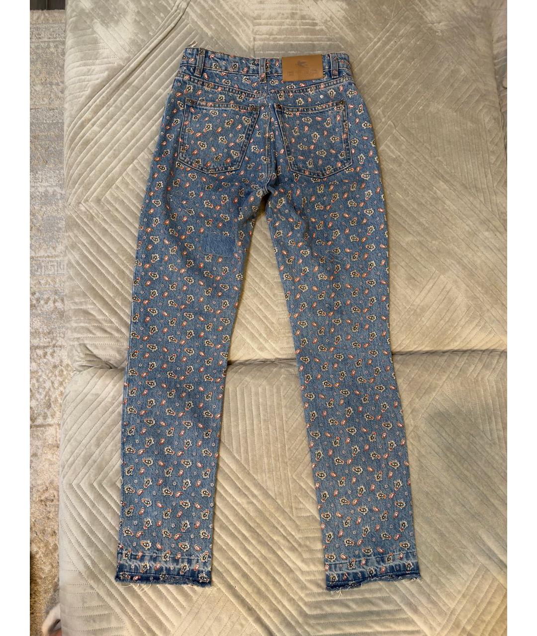 ETRO Синие хлопковые прямые джинсы, фото 2