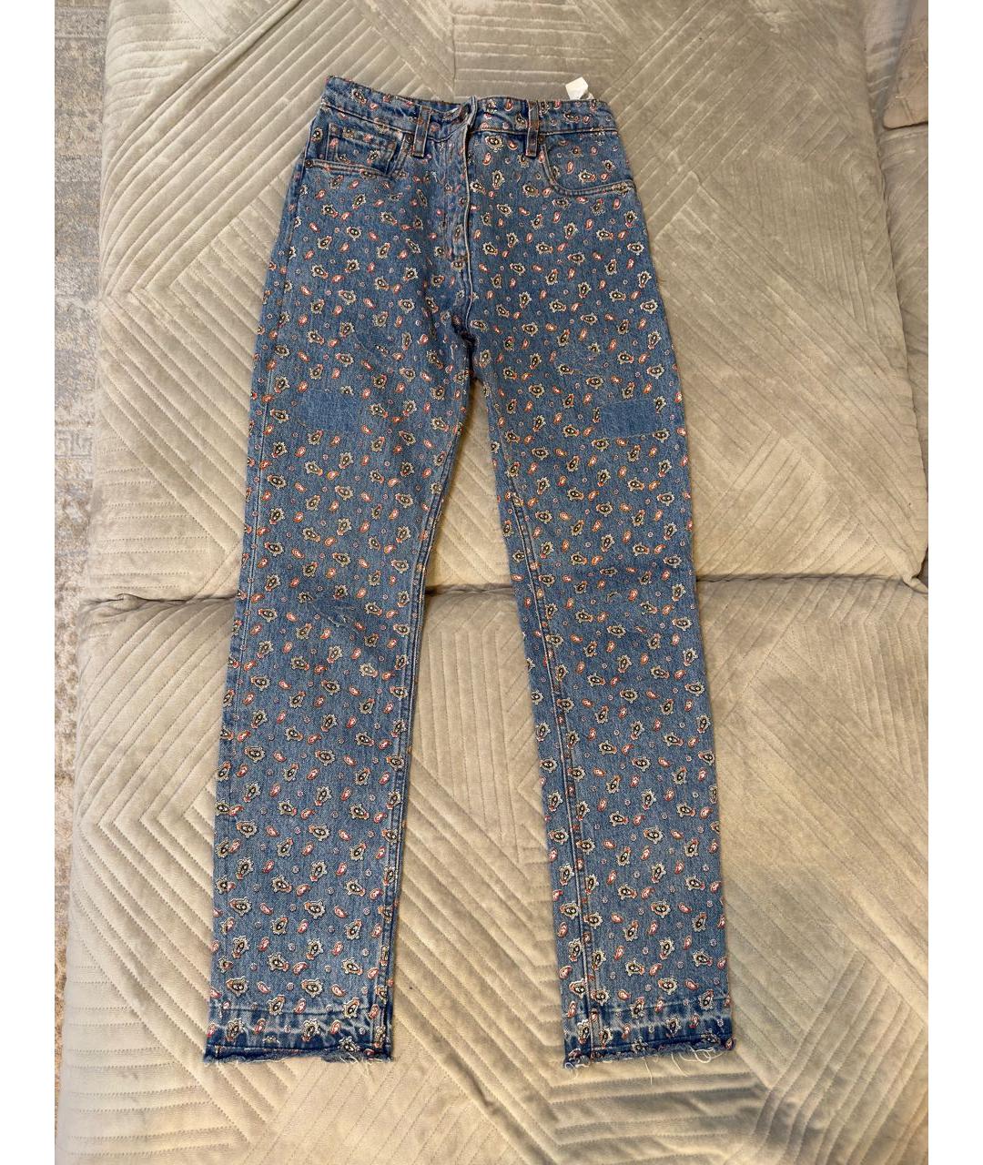 ETRO Синие хлопковые прямые джинсы, фото 7