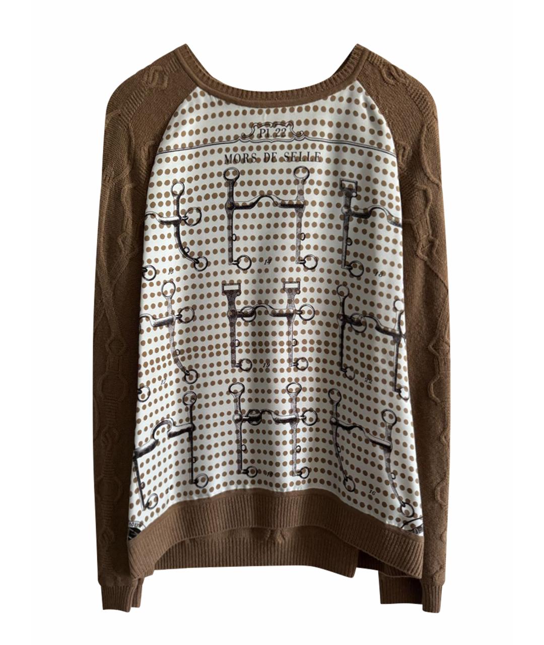 HERMES Бежевый шерстяной джемпер / свитер, фото 1