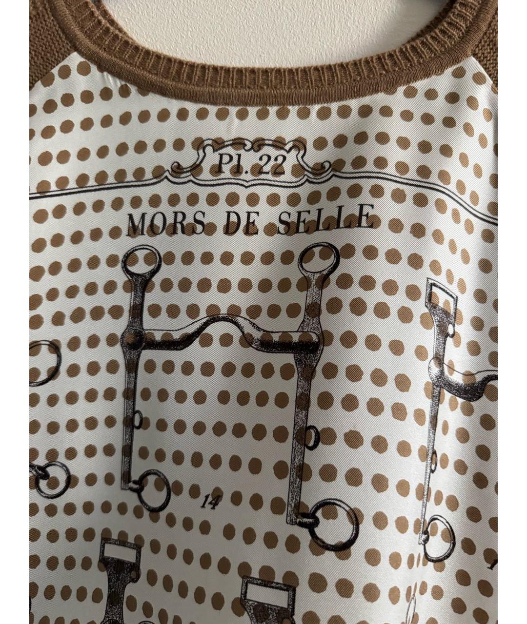 HERMES Бежевый шерстяной джемпер / свитер, фото 4