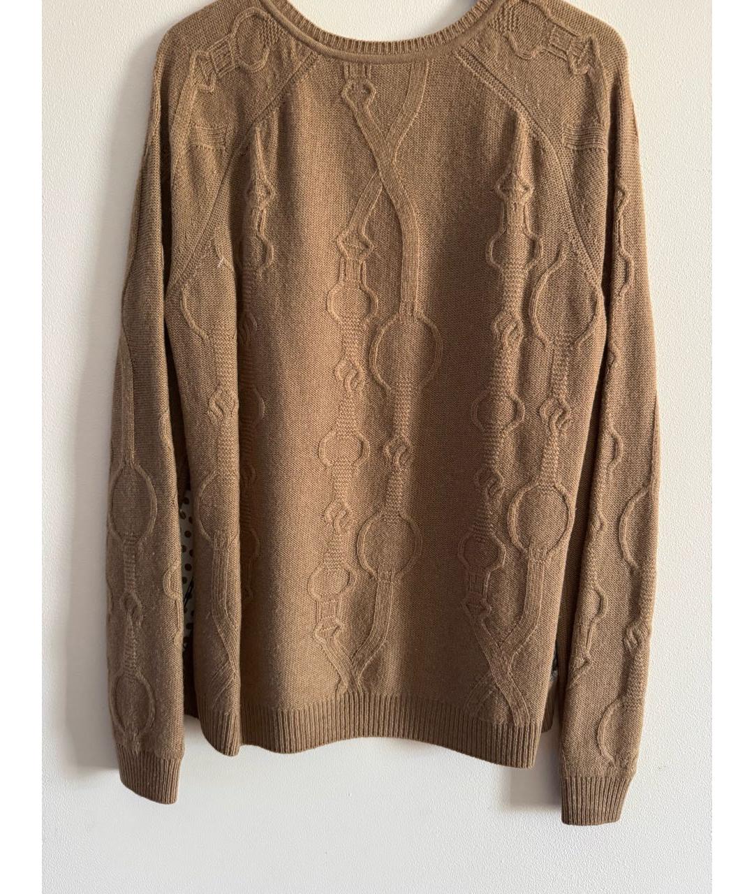 HERMES Бежевый шерстяной джемпер / свитер, фото 2