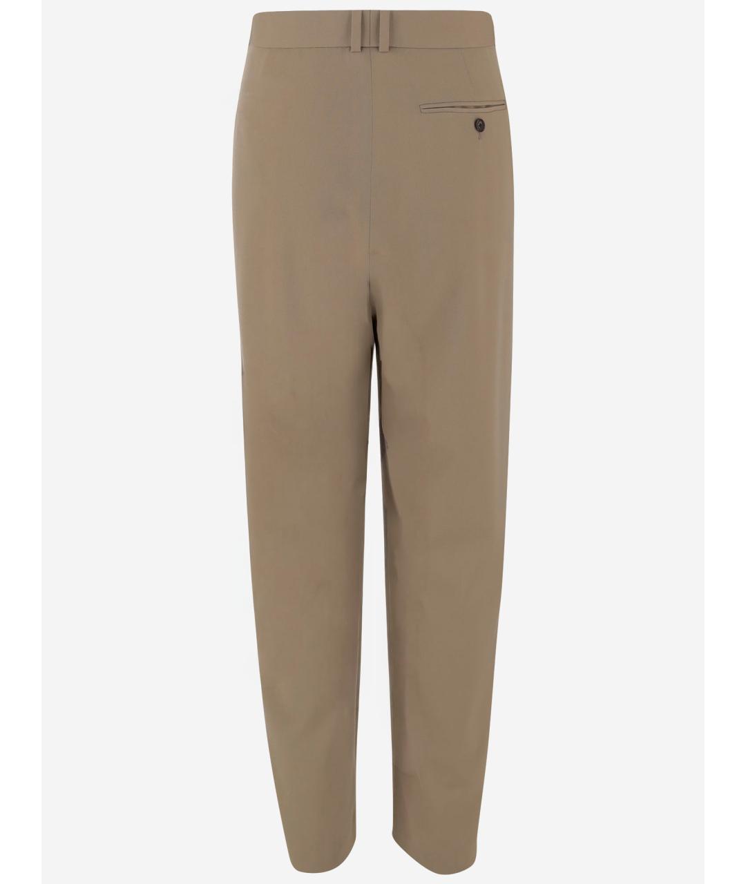 THE ROW Бежевые шерстяные прямые брюки, фото 2