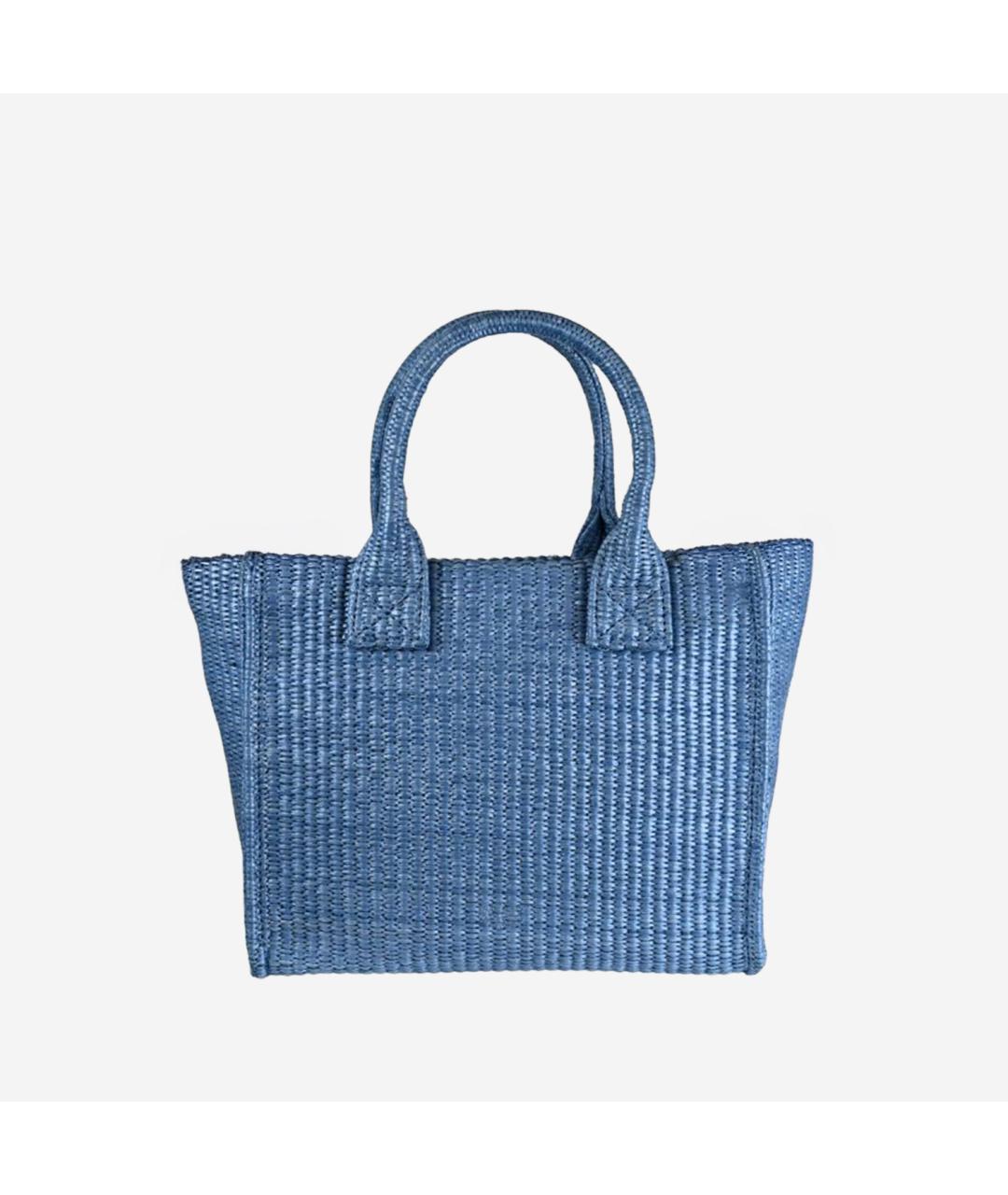 PINKO Голубая пелетеная сумка тоут, фото 3