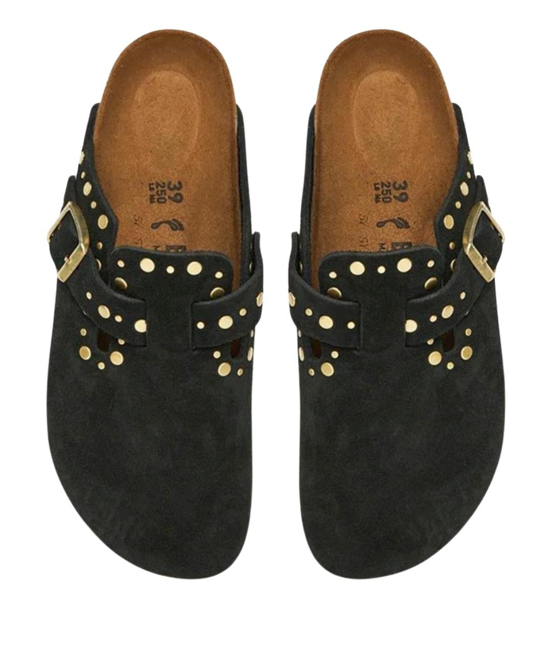 BIRKENSTOCK Черные замшевые сандалии, фото 4