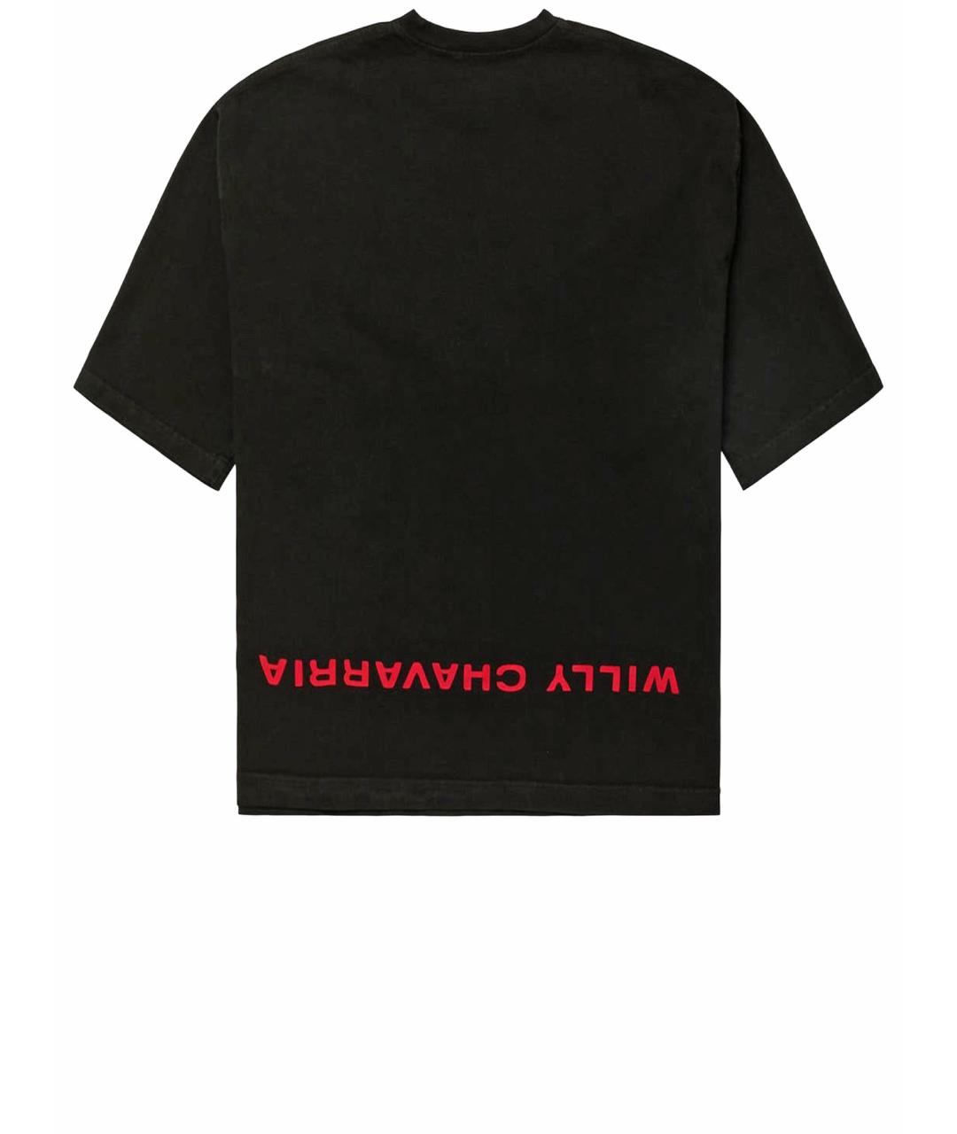 WILLY CHAVARRIA Черная хлопковая футболка, фото 2