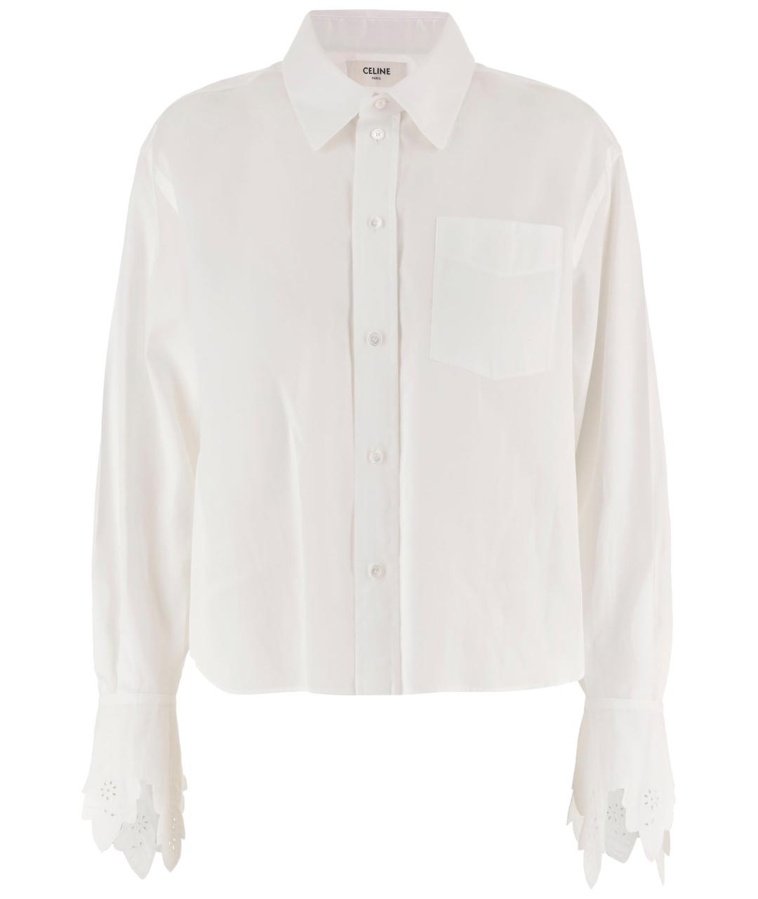 CELINE Белая хлопковая рубашка, фото 1