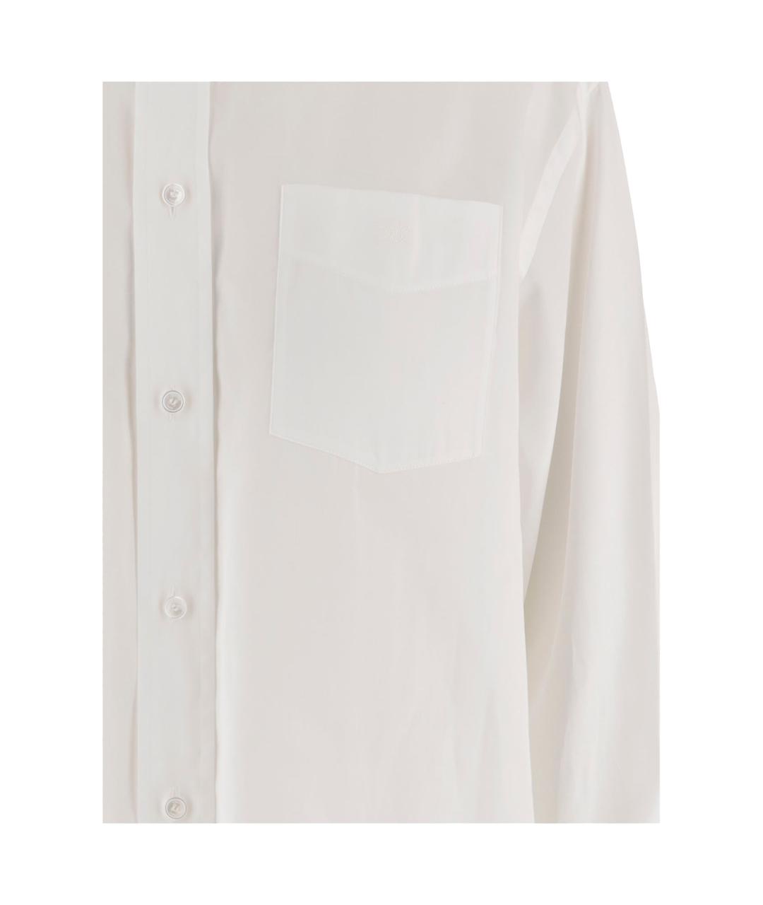 CELINE Белая хлопковая рубашка, фото 3