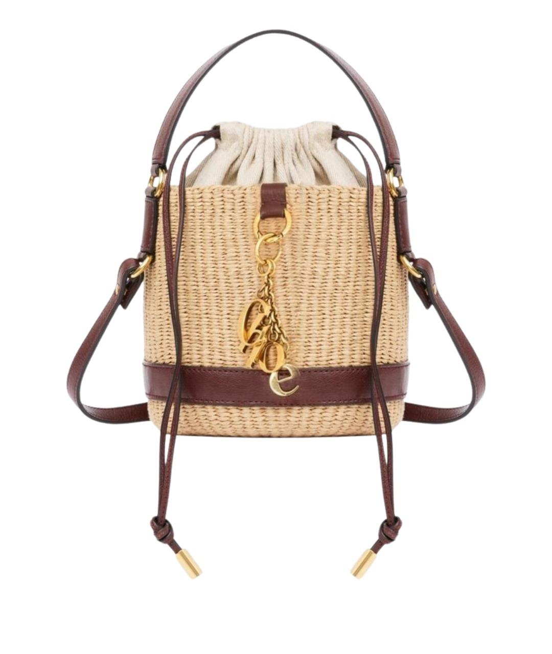 CHLOE Бежевая пелетеная сумка тоут, фото 1