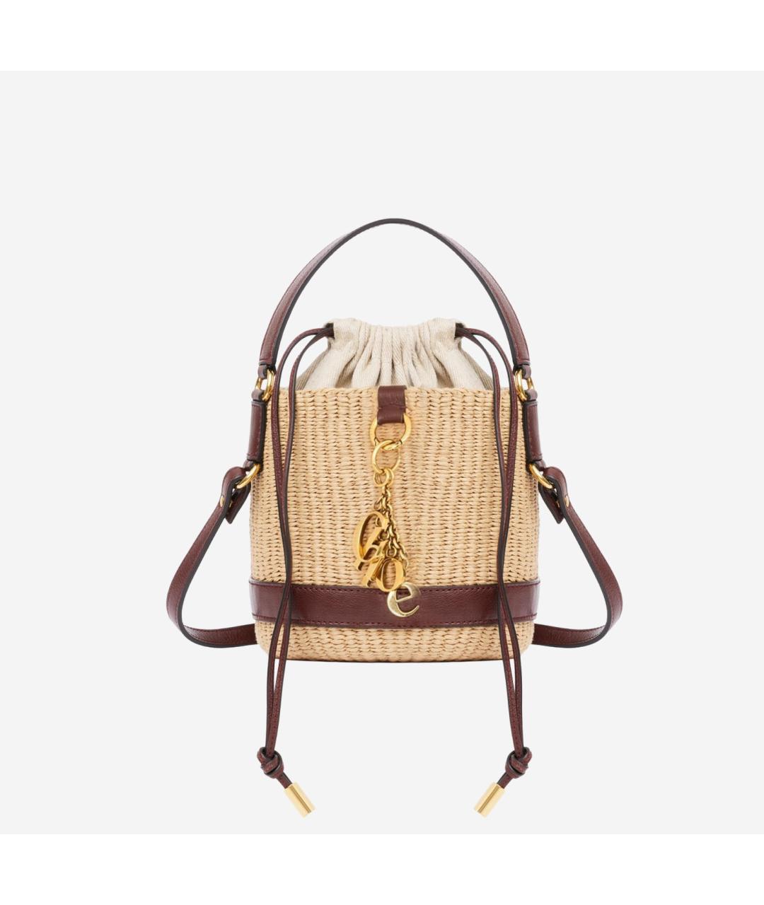 CHLOE Бежевая пелетеная сумка тоут, фото 5