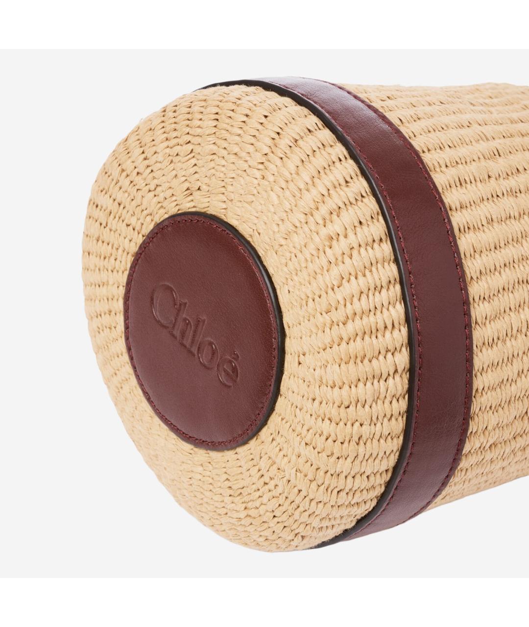 CHLOE Бежевая пелетеная сумка тоут, фото 4
